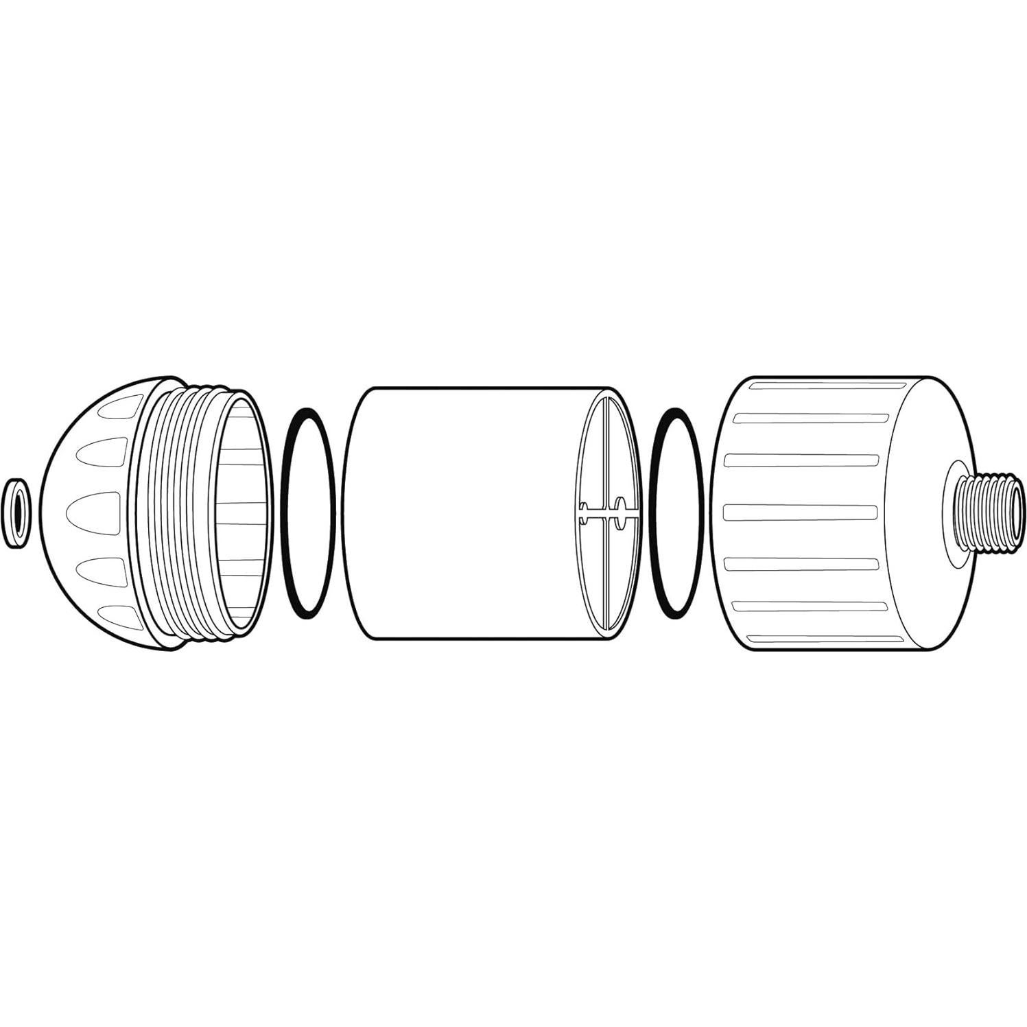 Filtro de Ducha Sprite HO2-CM Universal Cromo 12 meses