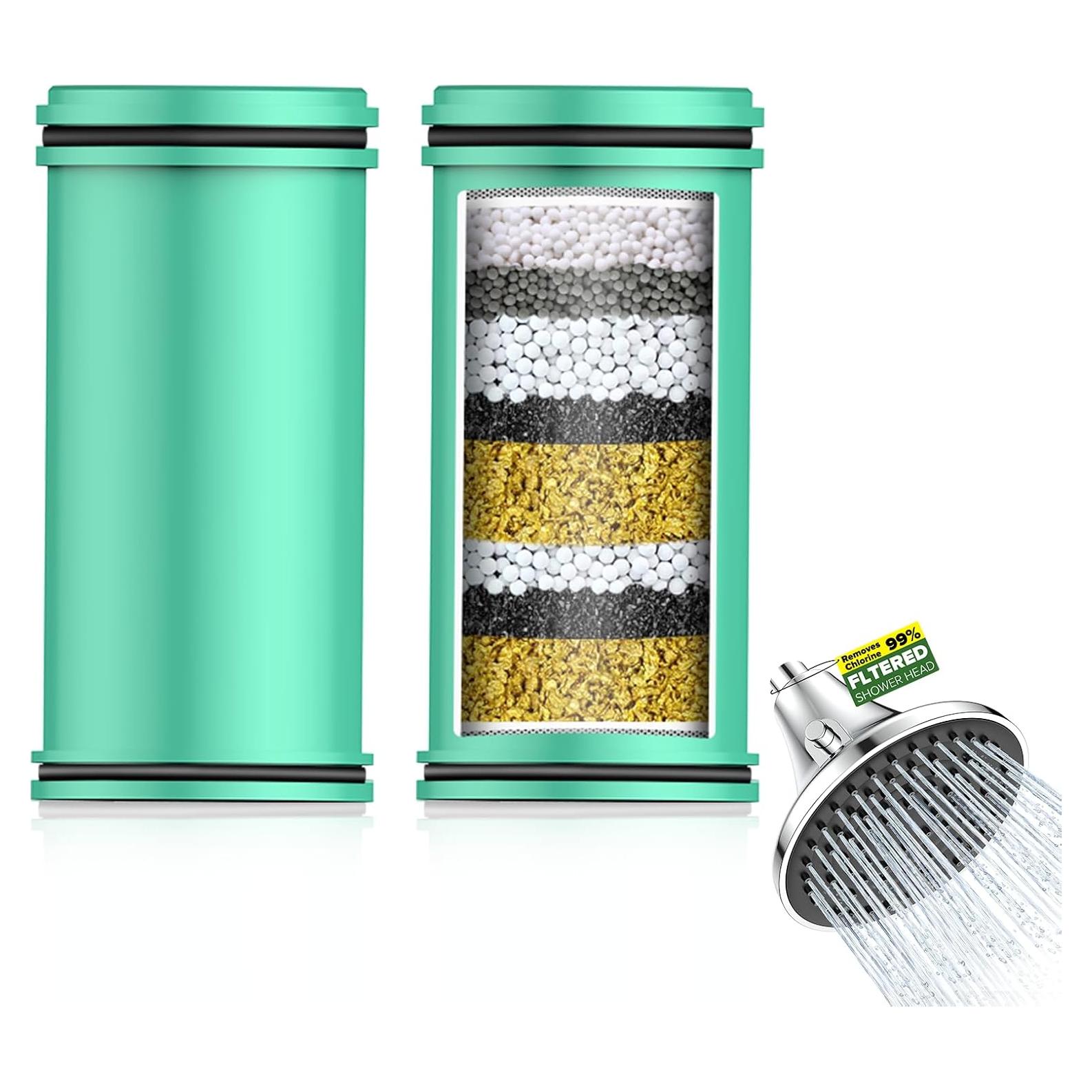 Cartucho Filtro Ducha Homlord - Paquete 2 Filtros Agua Dura