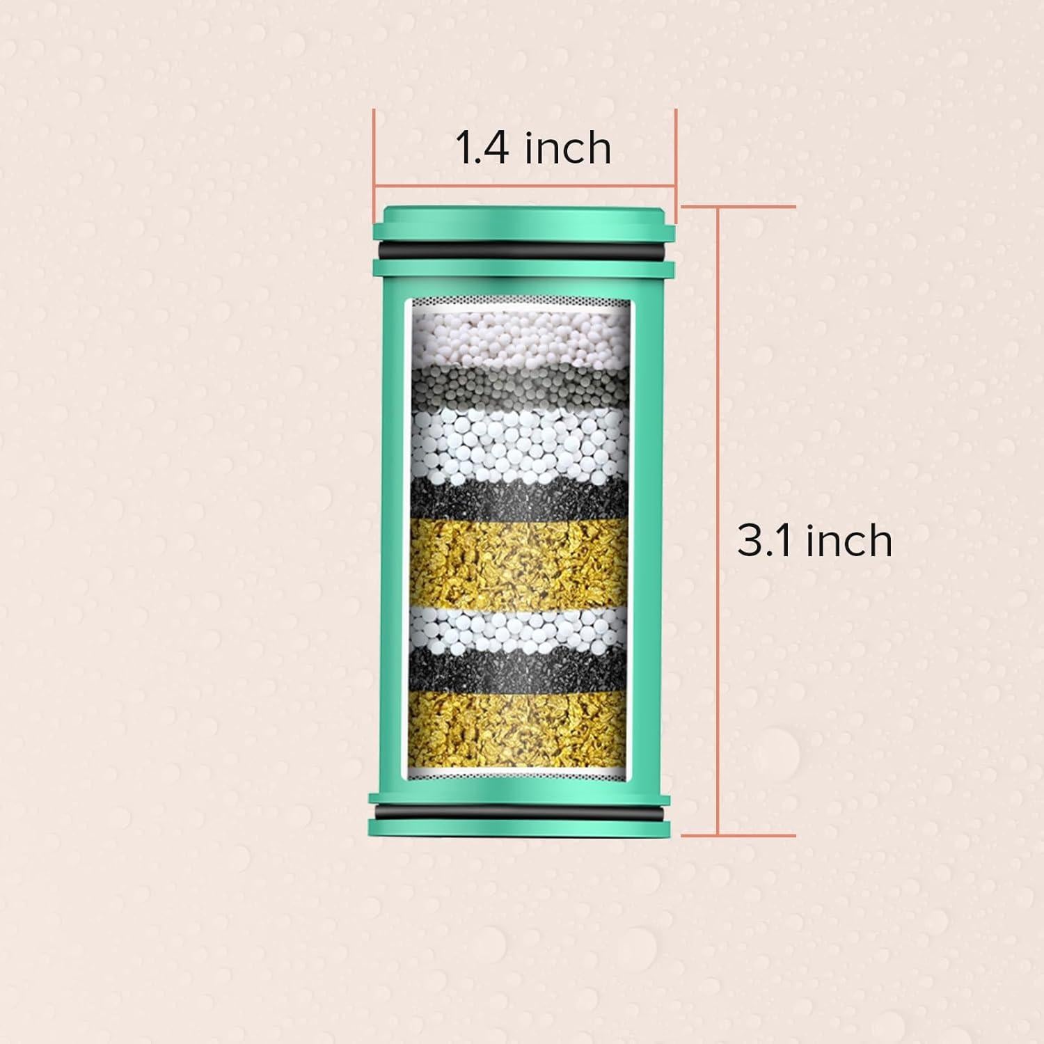 Cartucho Filtro Ducha Homlord - Paquete 2 Filtros Agua Dura