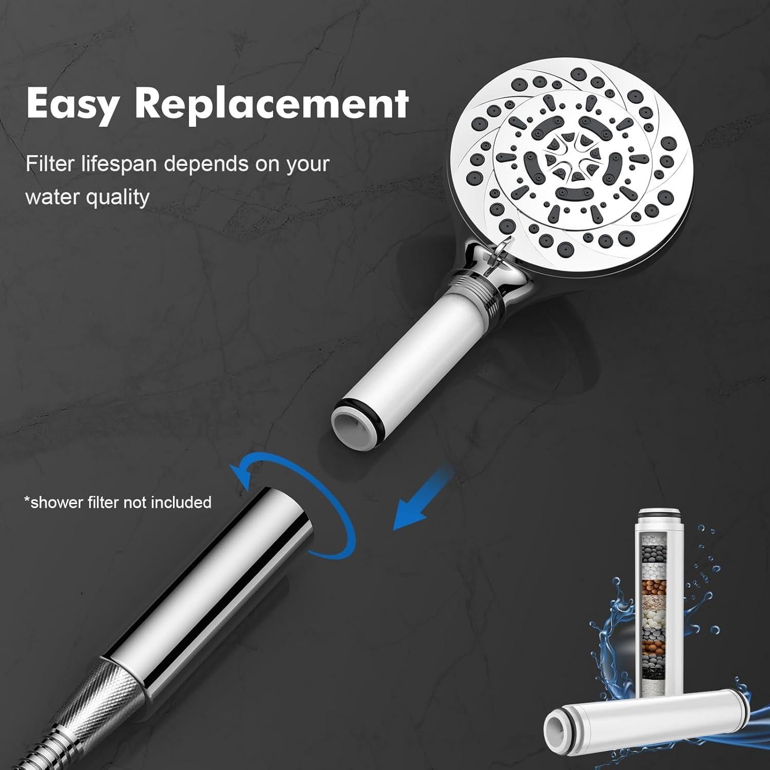 Filtro de Ducha Vatex 2 Unidades Eliminador de Cloro