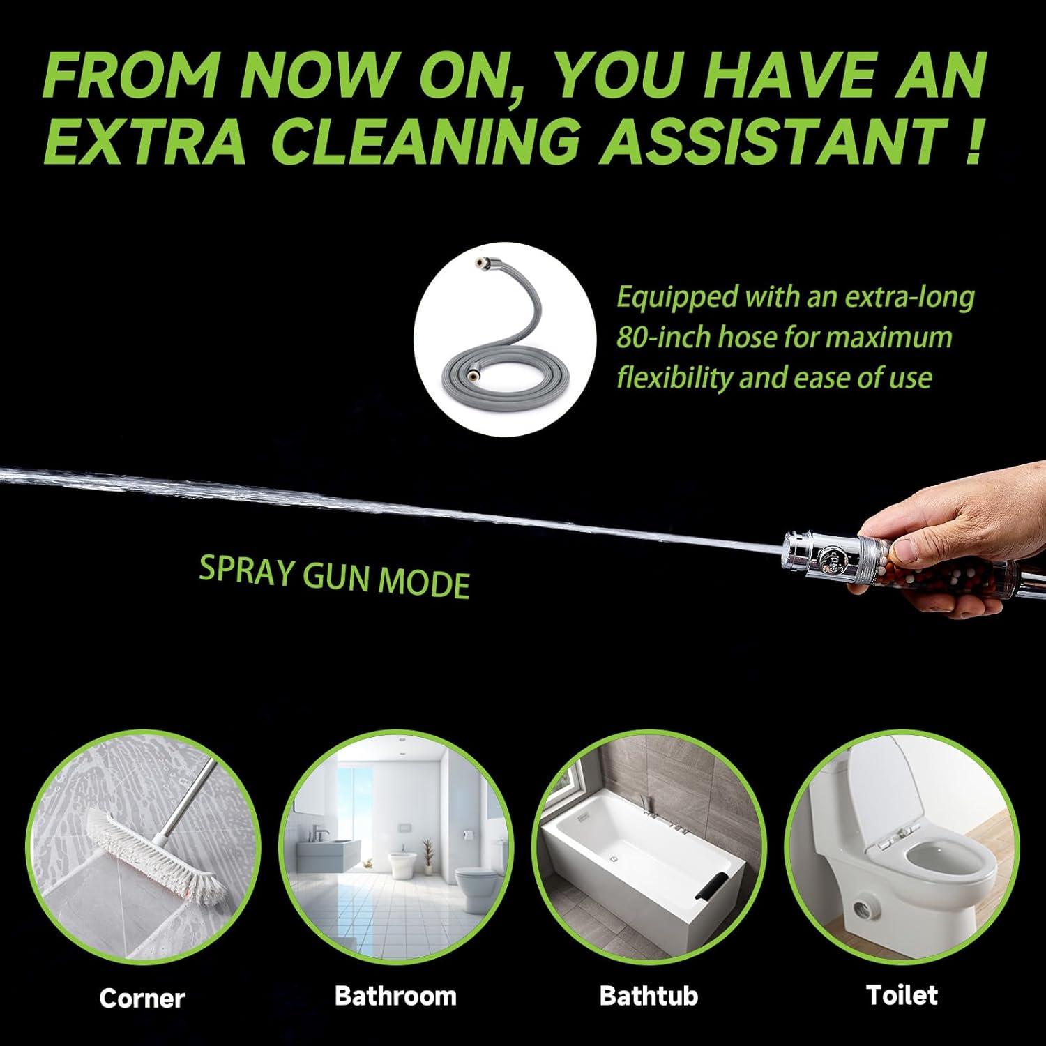 Cabezal de Ducha Filtrado Bebiaeiu BF001 - Alta Presión 4 Modos