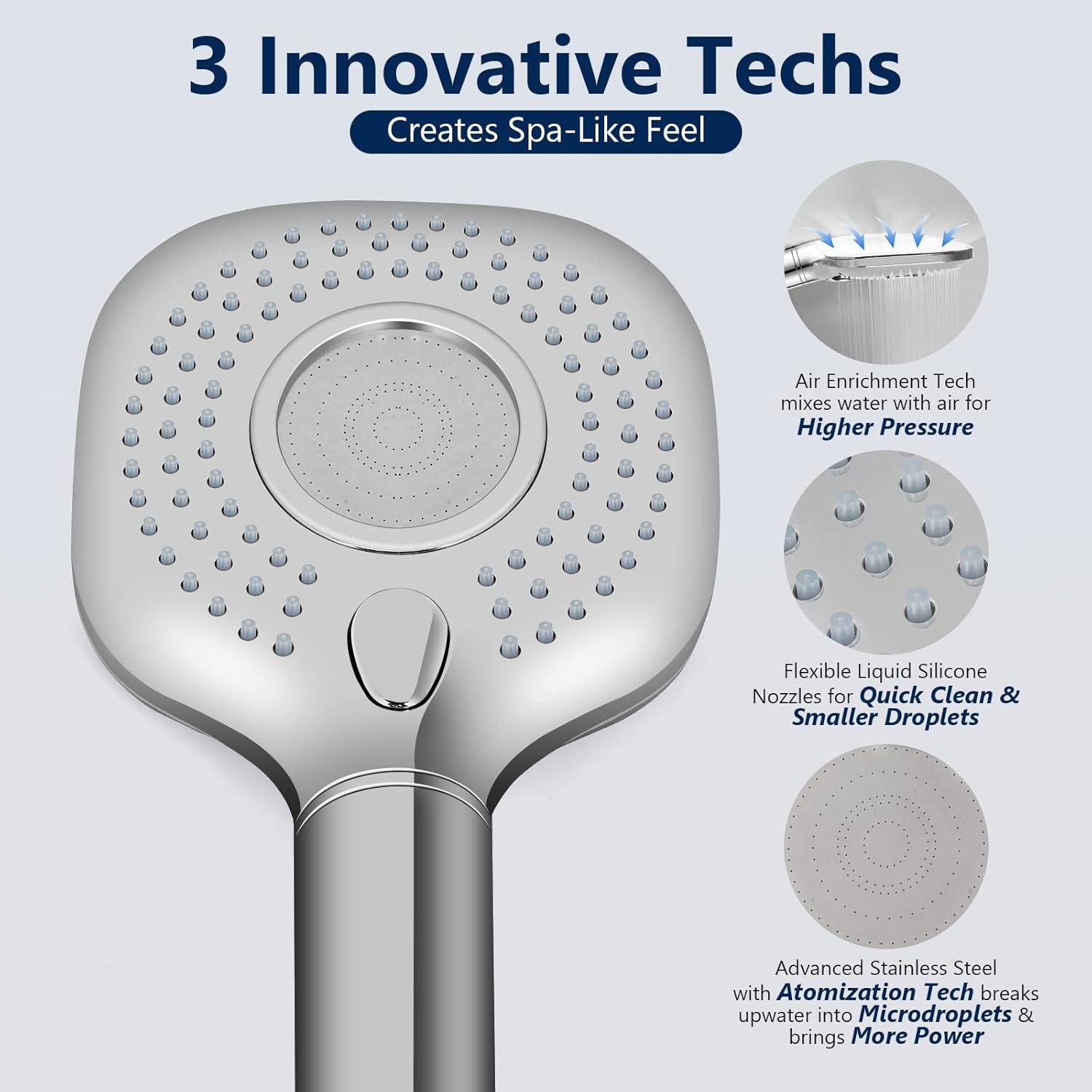 Cabezal de Ducha Filtrado KOSNEW Alta Presión 11.94 cm