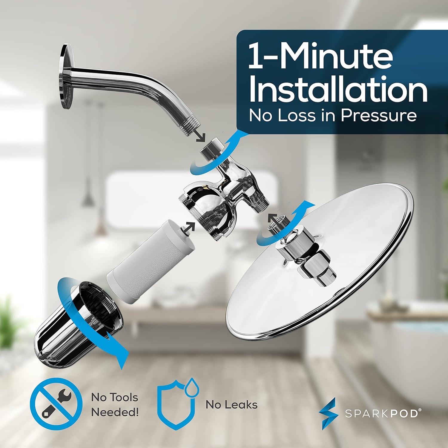 Cartucho Filtro de Ducha SparkPod - 3 Piezas - Elimina Cloro