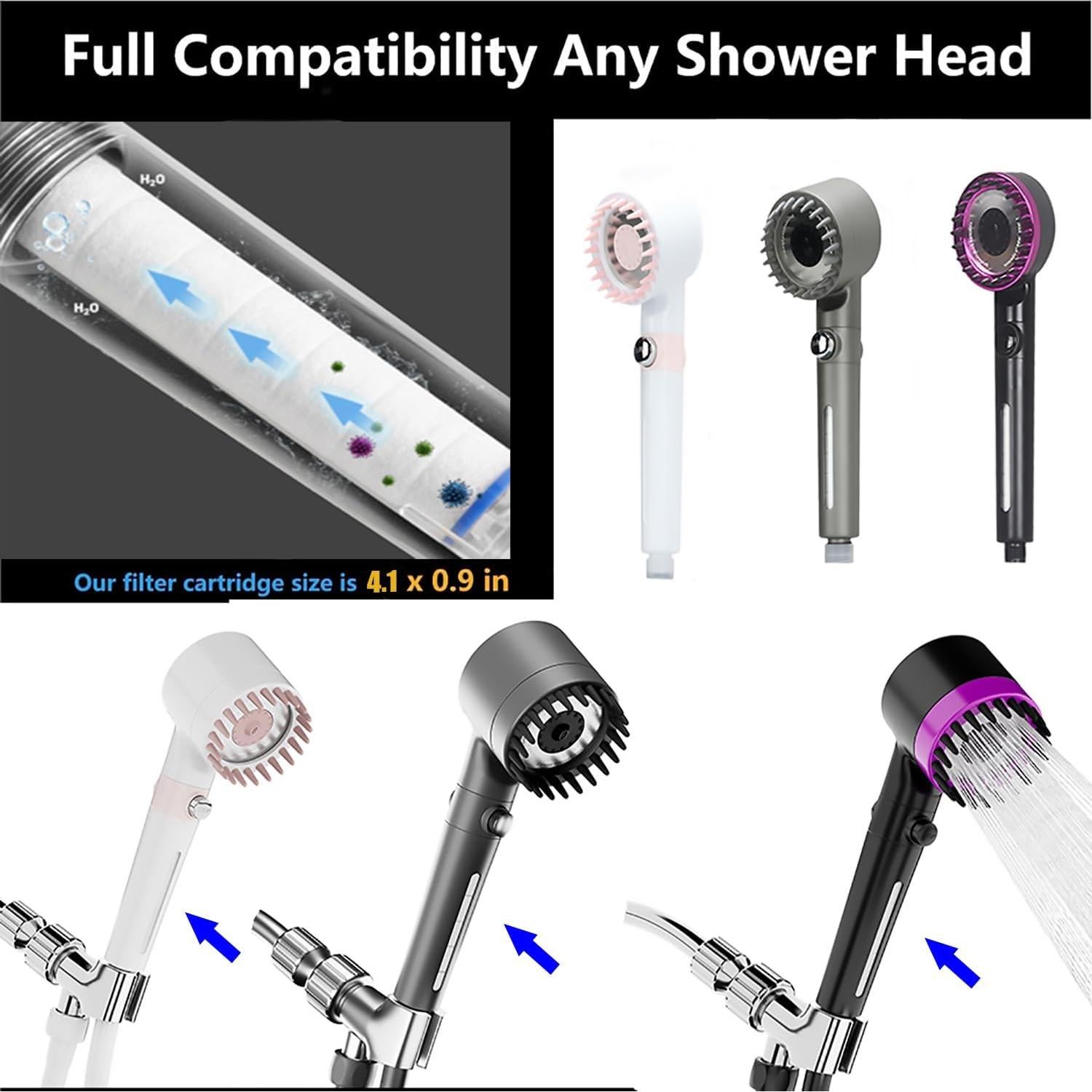 Filtro de Ducha Reemplazo xianshengle 8 Cartuchos 10,41 cm