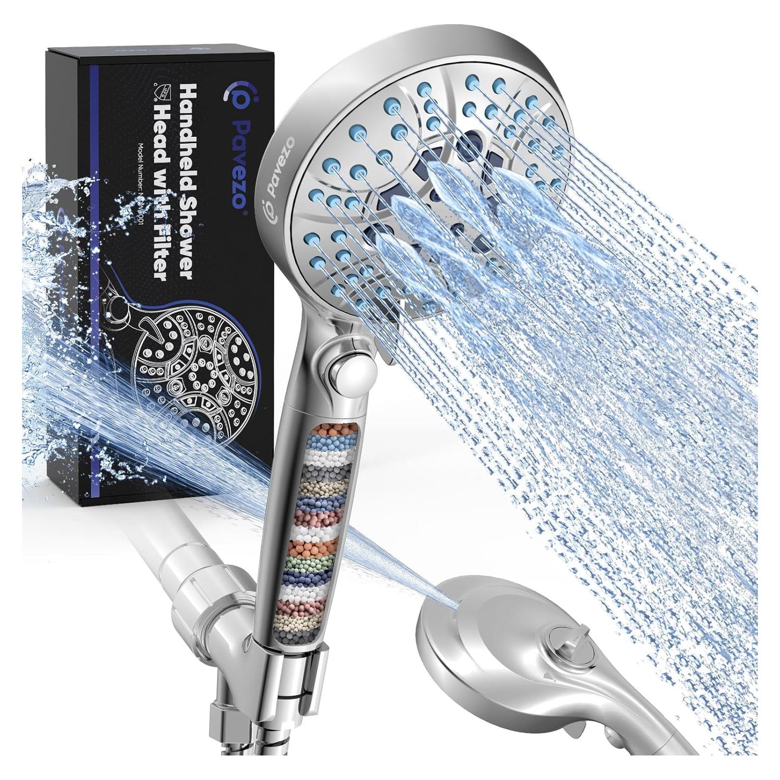 Cabezal de Ducha de Mano Pavezo 10 Modos Cromo Premium