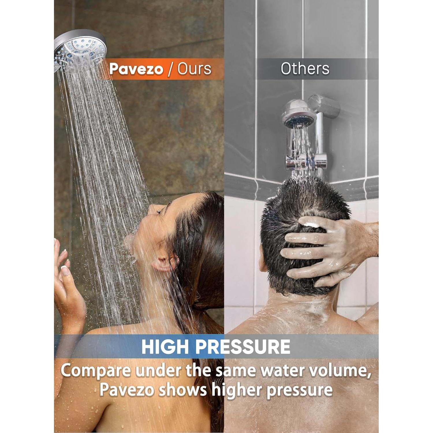 Cabezal de Ducha de Mano Pavezo 10 Modos Cromo Premium