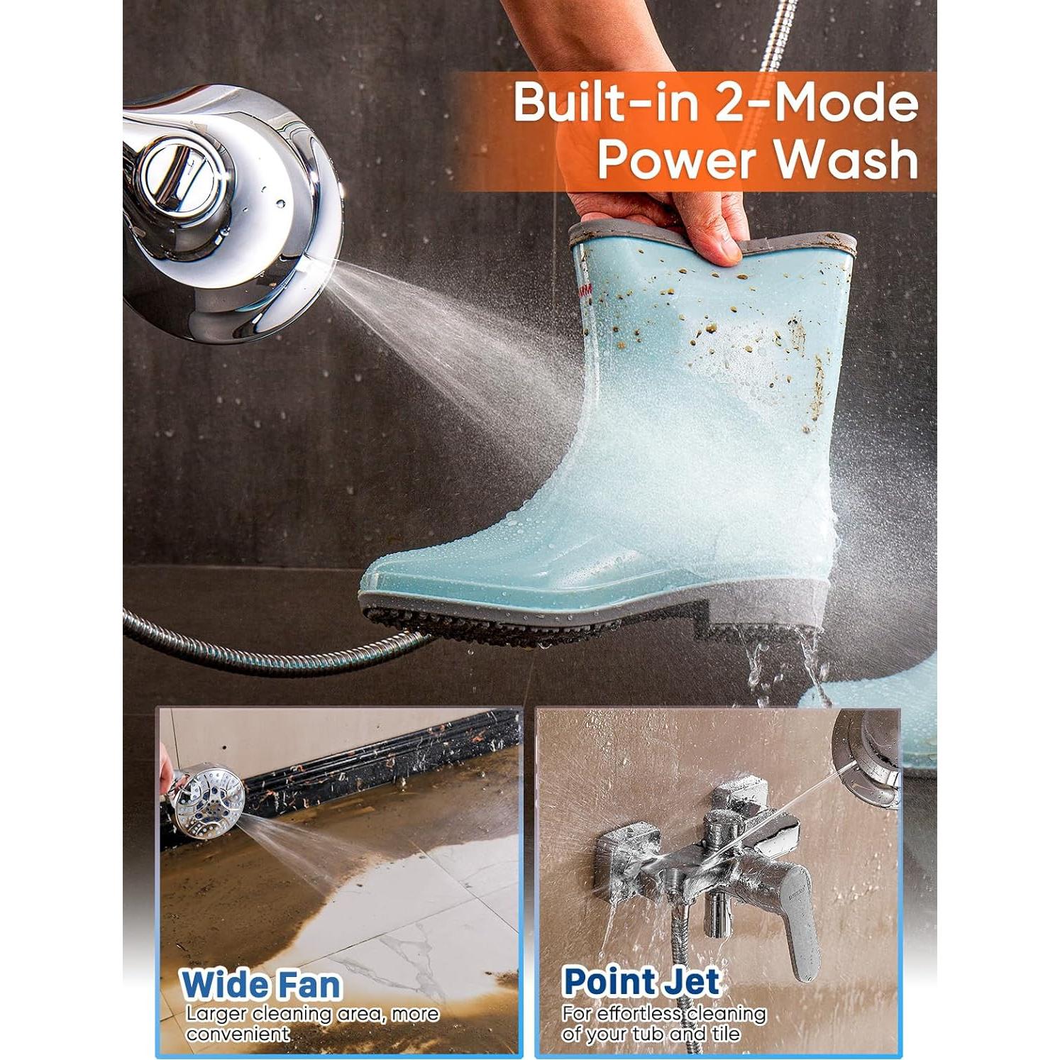 Cabezal de Ducha de Mano Pavezo 10 Modos Cromo Premium