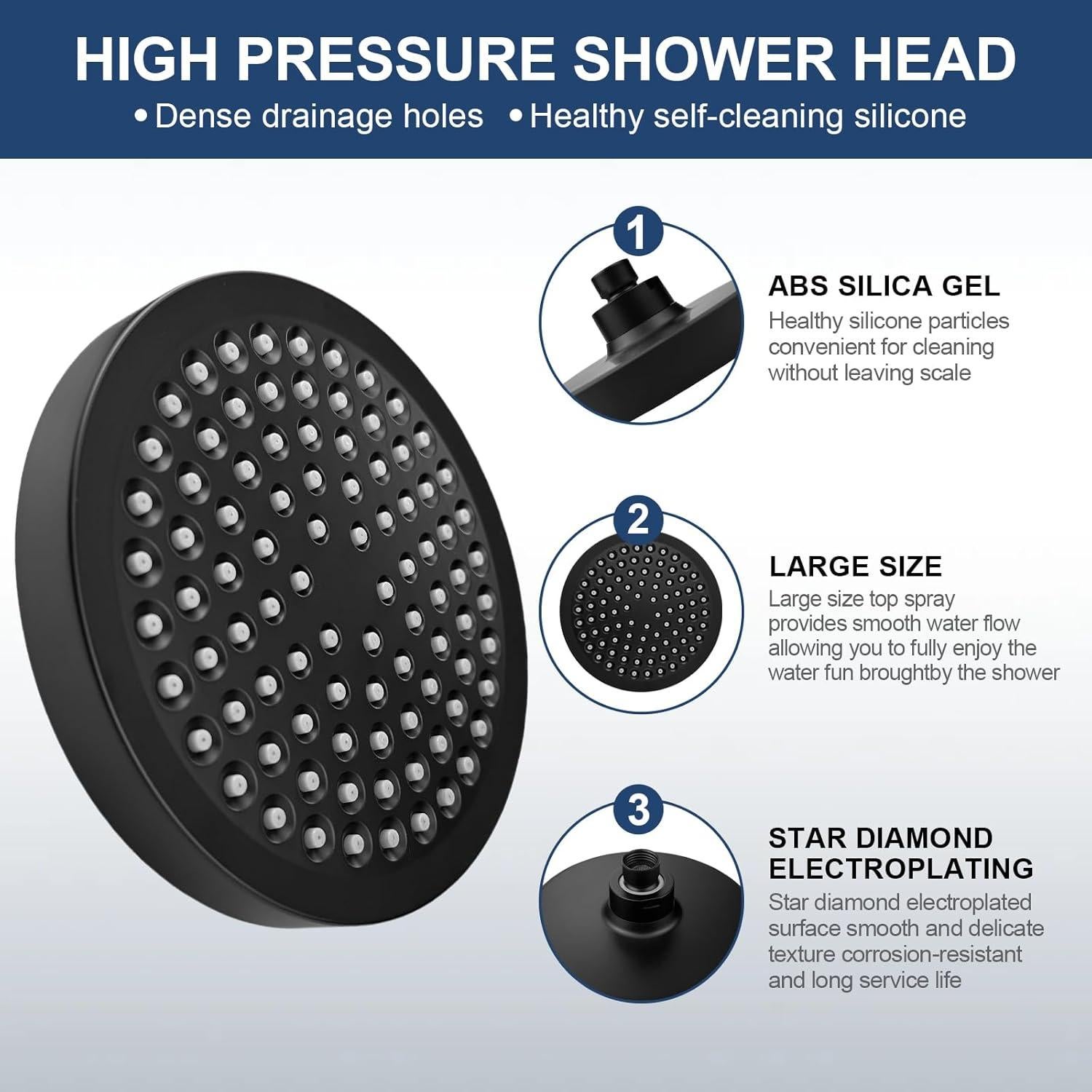 Cabezal de Ducha Filtrada Eolax 6" Redondo con Ducha de Mano