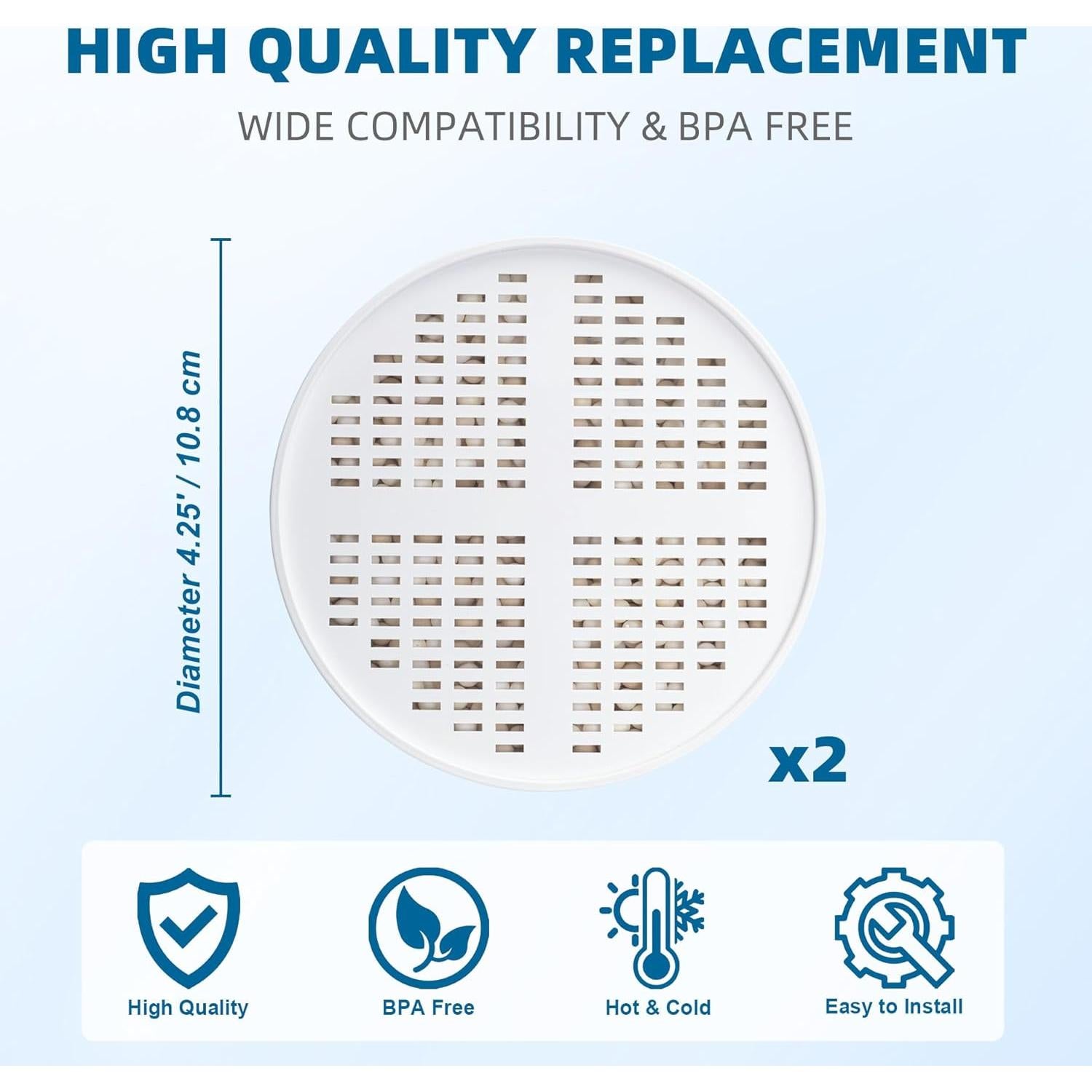 Cartucho Filtro Ducha Vitamina C E A Tasruimi - 2 Paquetes