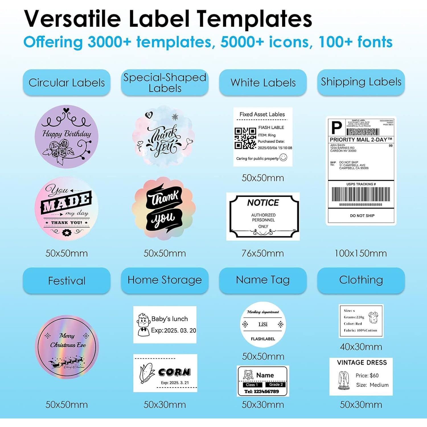 Impresora de Etiquetas Térmicas KNAON Y813BT Bluetooth 10.7cm