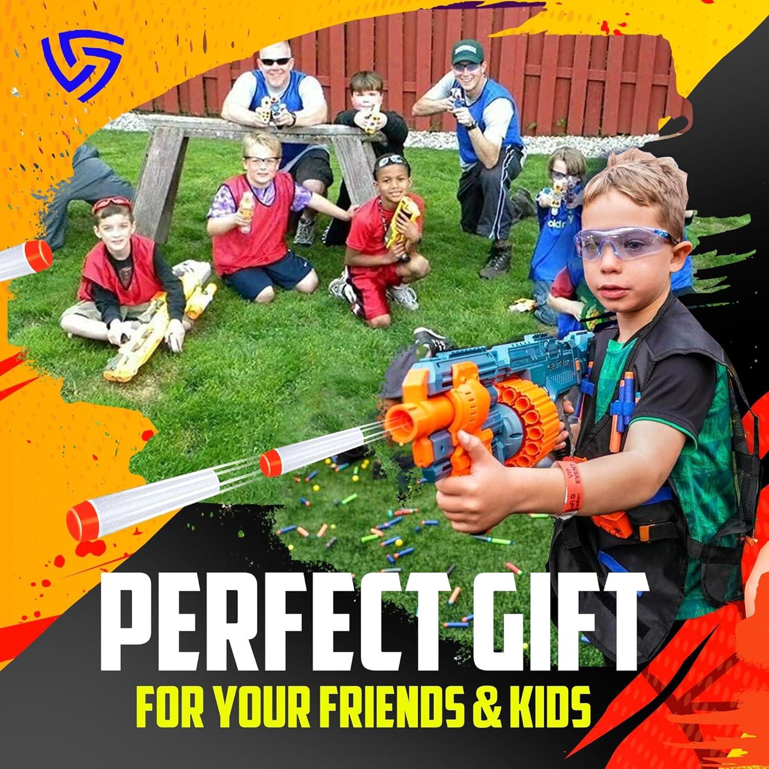 Dardos de Espuma Ray Squad 300 Piezas Brillan en la Oscuridad