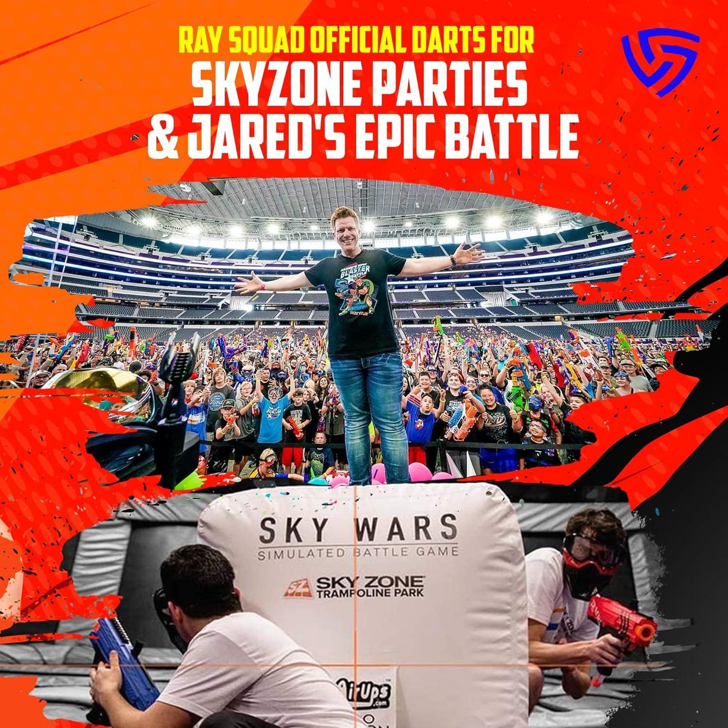 Dardos de Espuma Ray Squad 300 Piezas Brillan en la Oscuridad