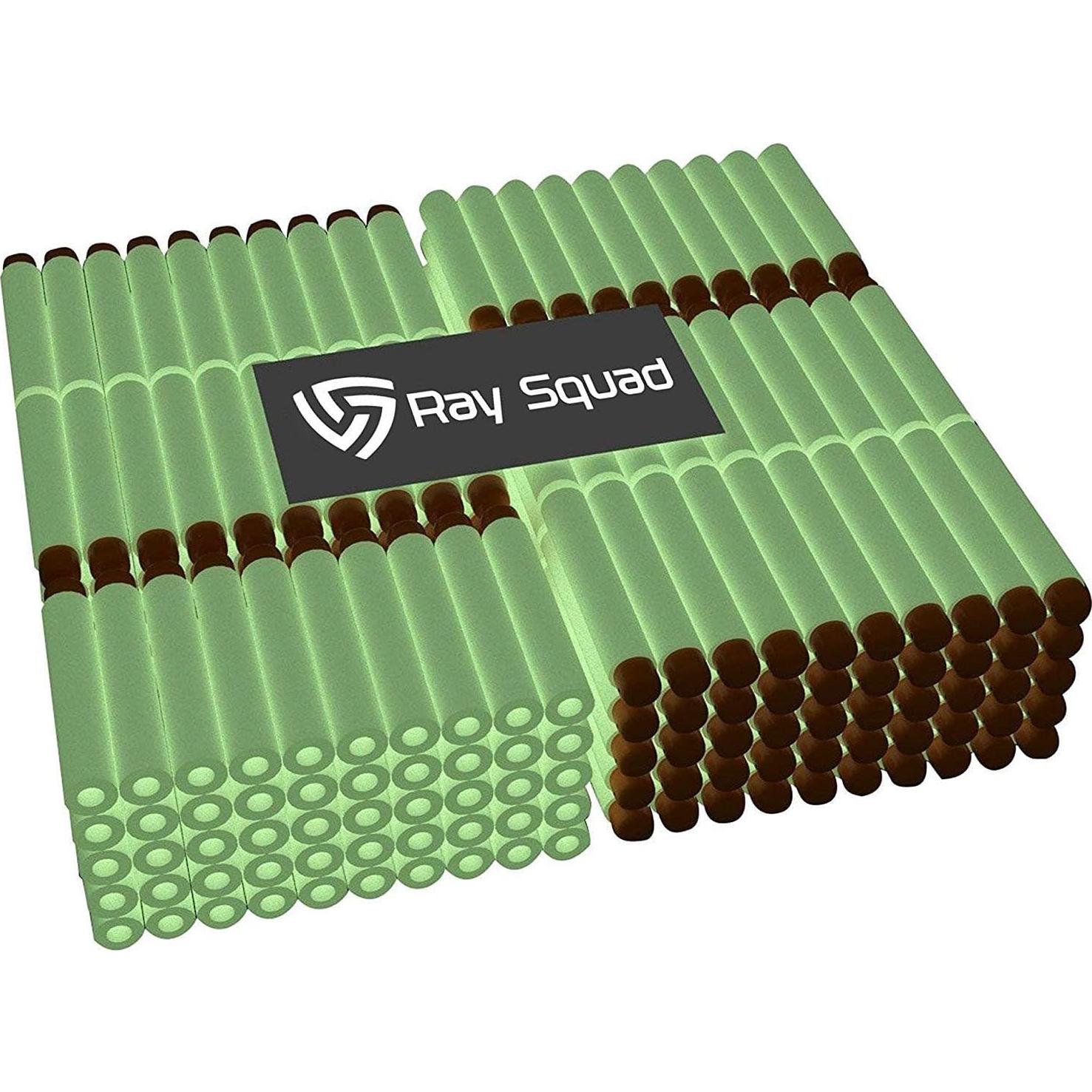Dardos de Espuma Ray Squad 300 Piezas Brillan en la Oscuridad