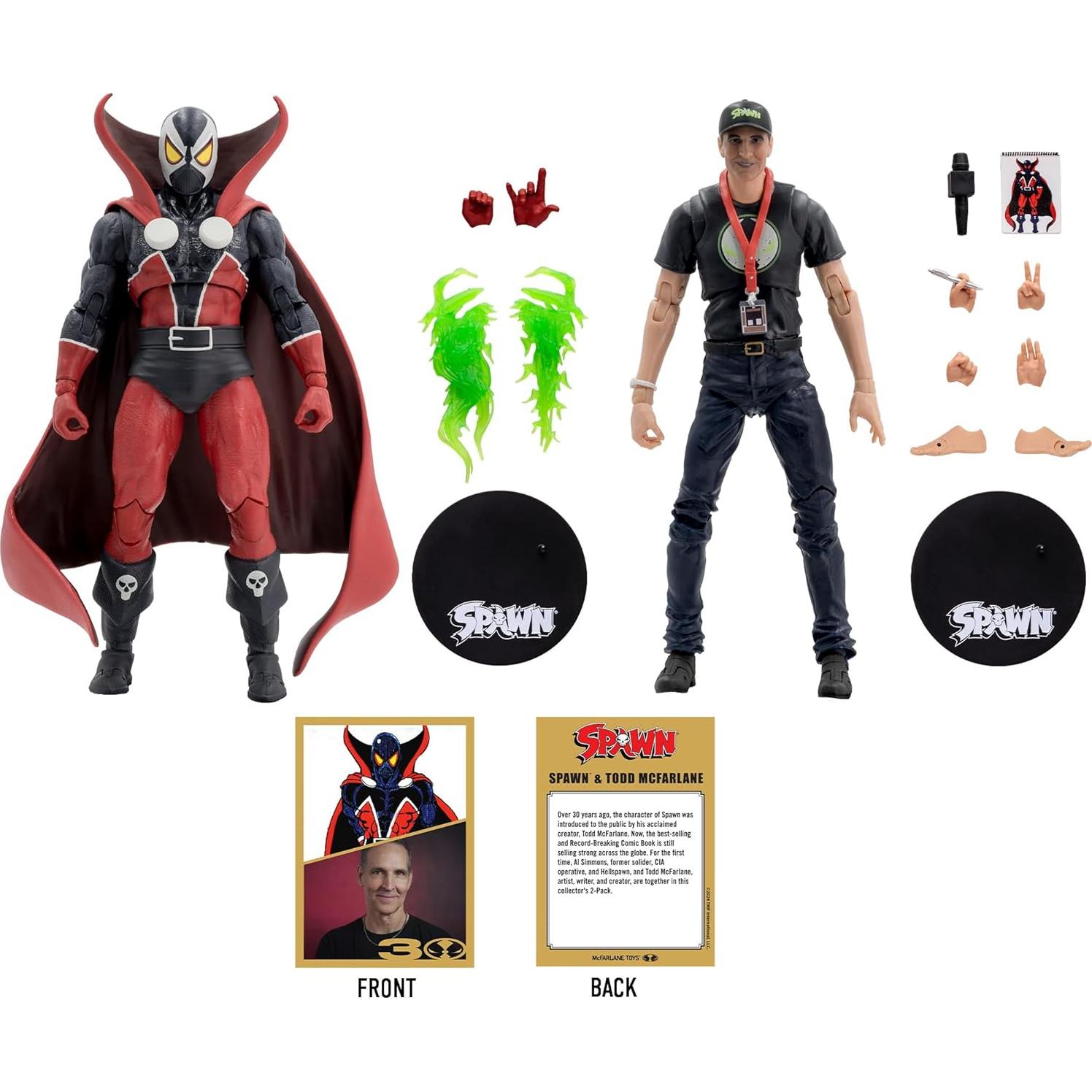 Figuras de acción McFarlane Toys Spawn y Todd McFarlane 2pk