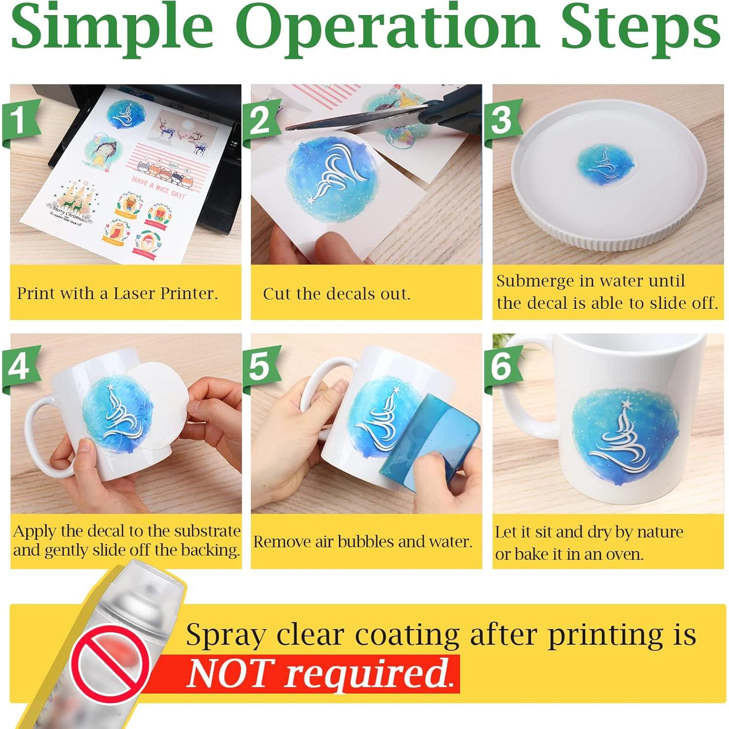 Papel Calcomanía Deslizamiento Agua Koala 25 Hojas 21x28 cm