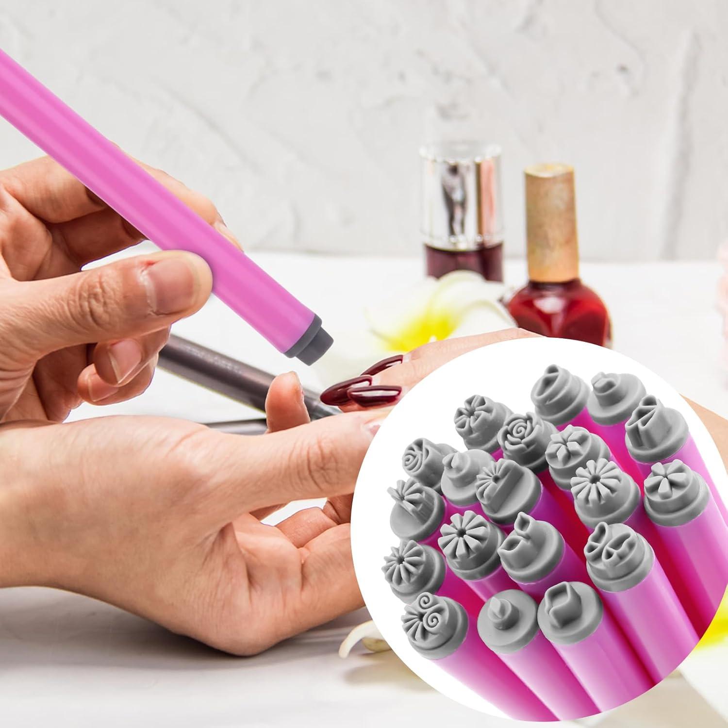 Juego de 19 bolígrafos para estampado de uñas Gosknor