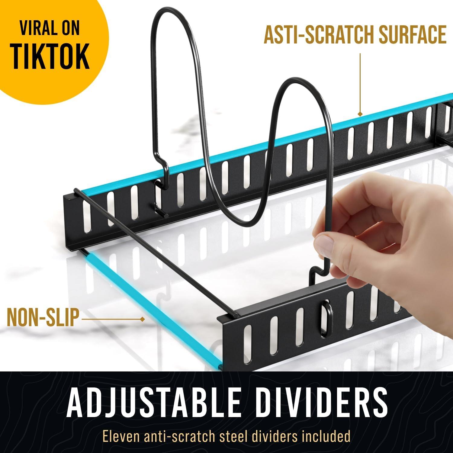 Organizador de Sartenes y Ollas Norcalway Ajustable 11 Divisores