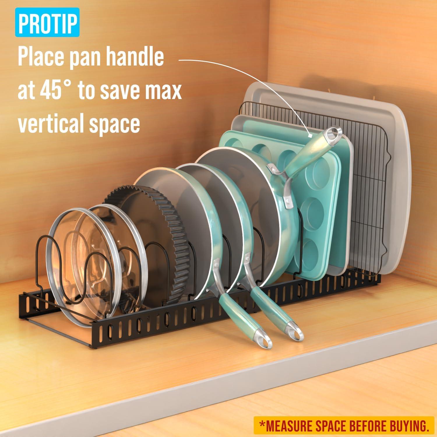 Organizador de Sartenes y Ollas Norcalway Ajustable 11 Divisores