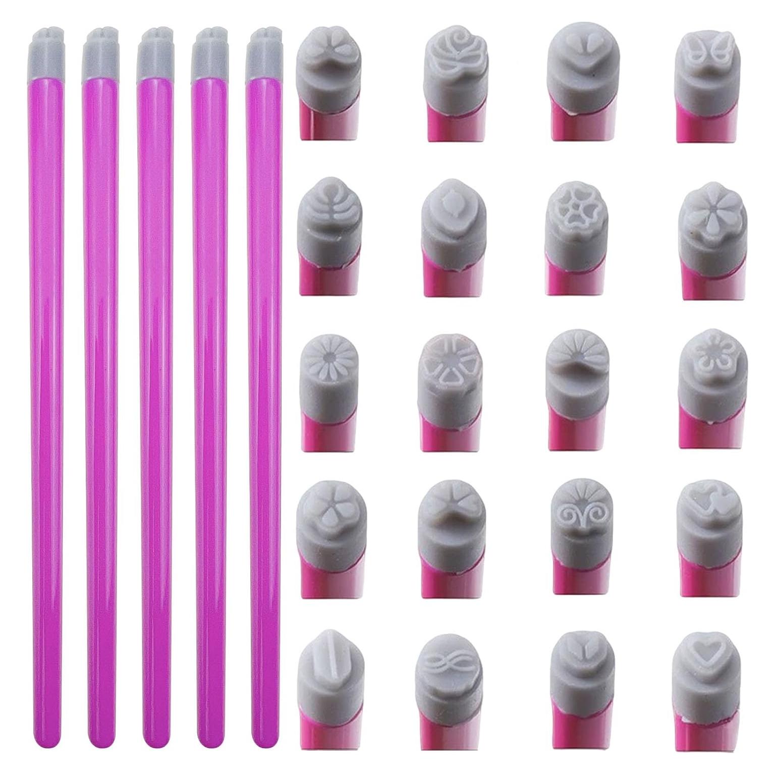 Conjunto de bolígrafos de estampado de uñas Jaczora - 5 piezas