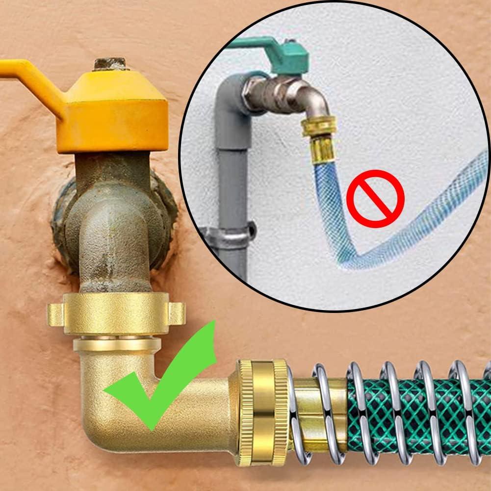 Conector de manguera de bronce Uenede 3/4" GHT codo 90°