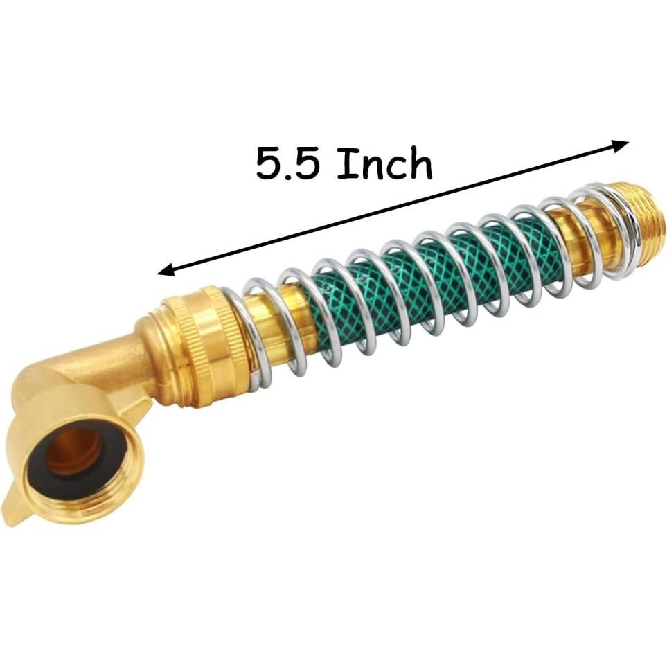 Conector de manguera de bronce Uenede 3/4" GHT codo 90°