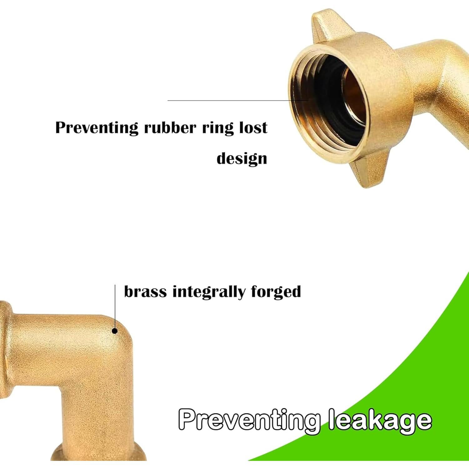 Paquete de 2 Conectores de Manguera de Jardín LIULO 90°