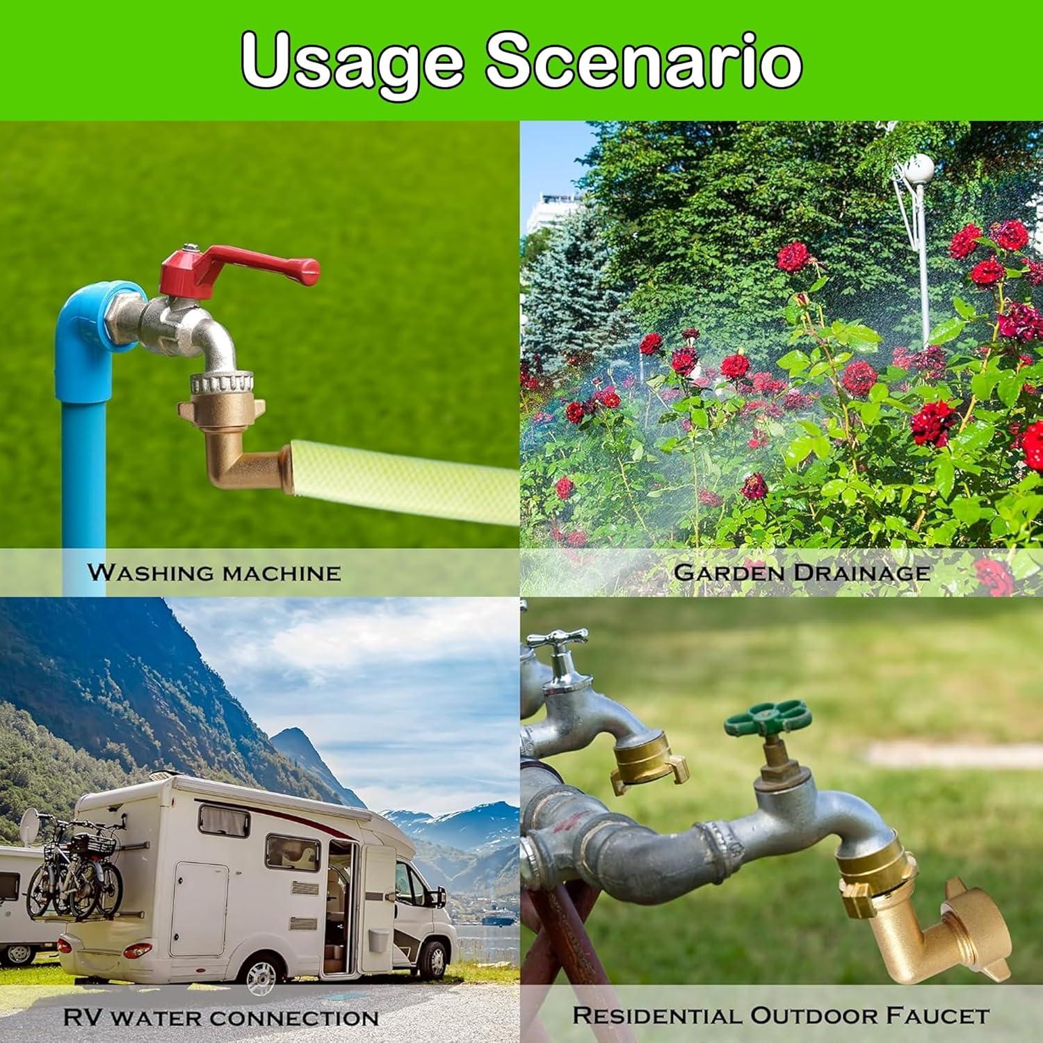 Paquete de 2 Conectores de Manguera de Jardín LIULO 90°