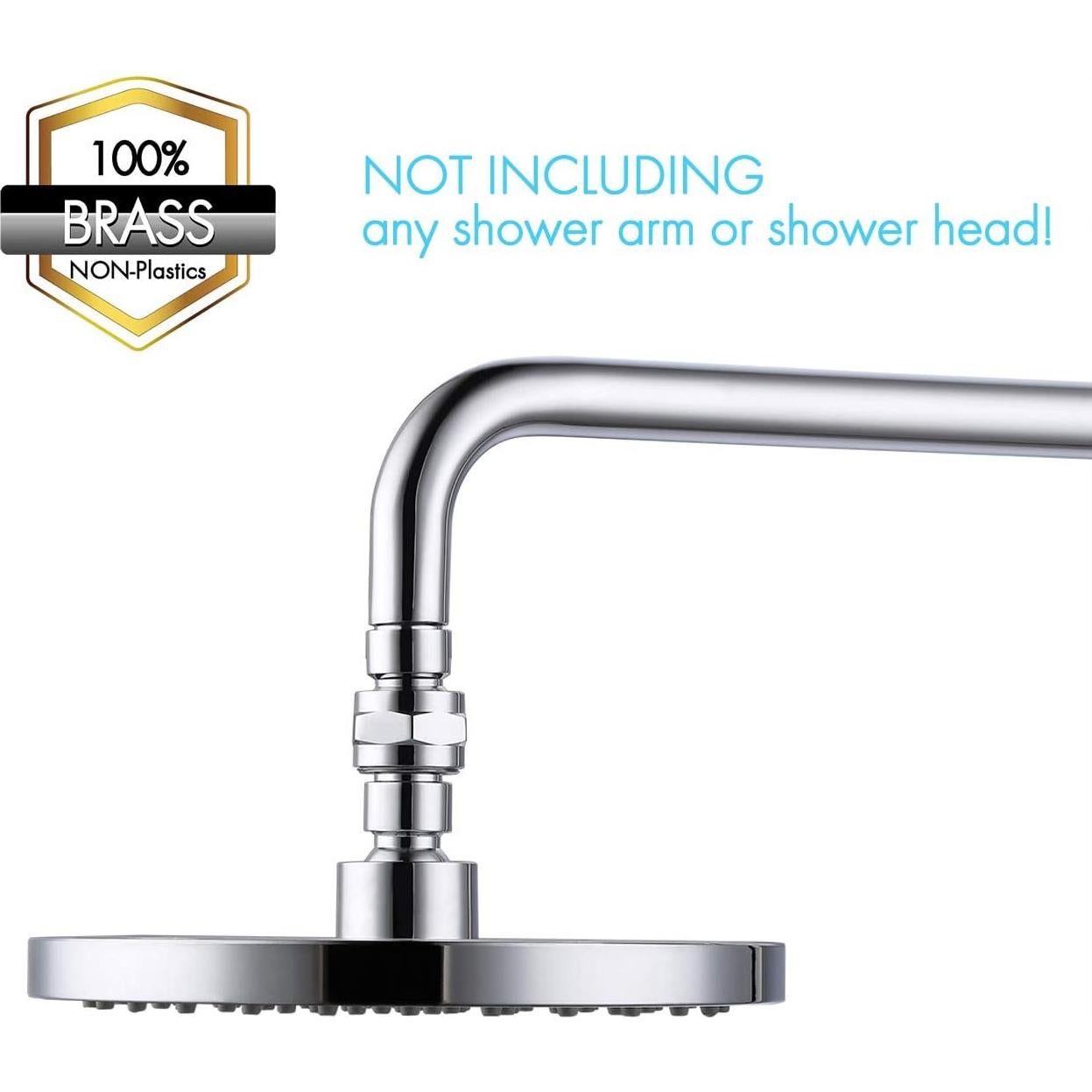 Adaptador de Cabezal de Ducha KES Cromo Pulido Universal