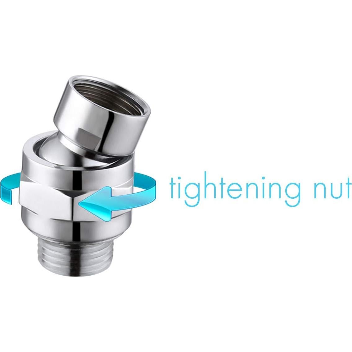 Adaptador de Cabezal de Ducha KES Cromo Pulido Universal