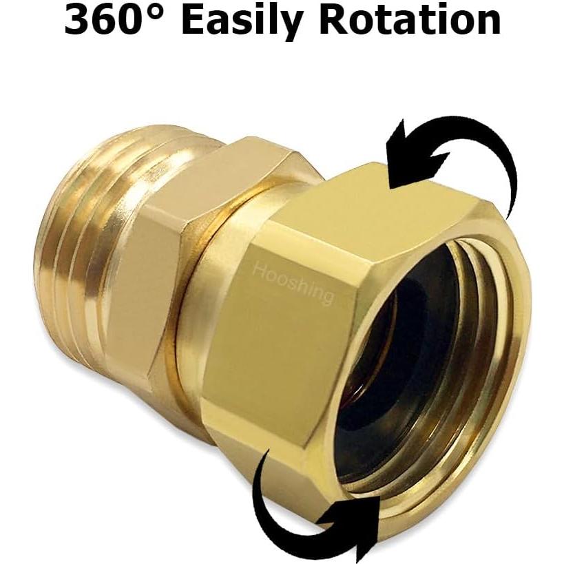Adaptador Giratorio Hooshing 3/4" GHT Jardín Latón