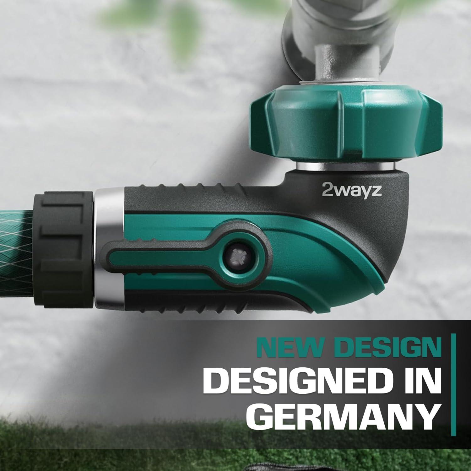 Adaptador de Codo de Manguera 90° 2WAYZ - Válvula de Cierre Metálica