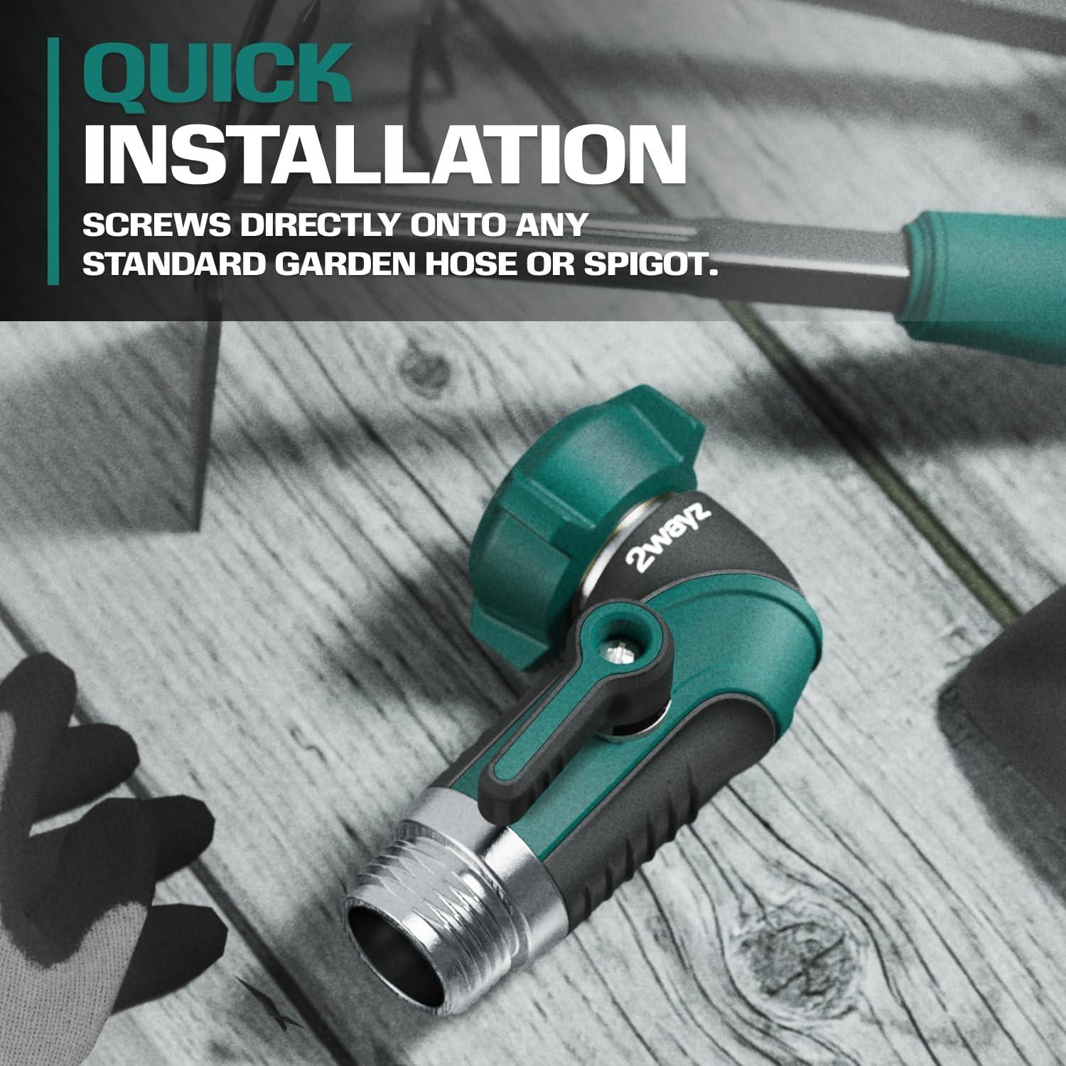 Adaptador de Codo de Manguera 90° 2WAYZ - Válvula de Cierre Metálica