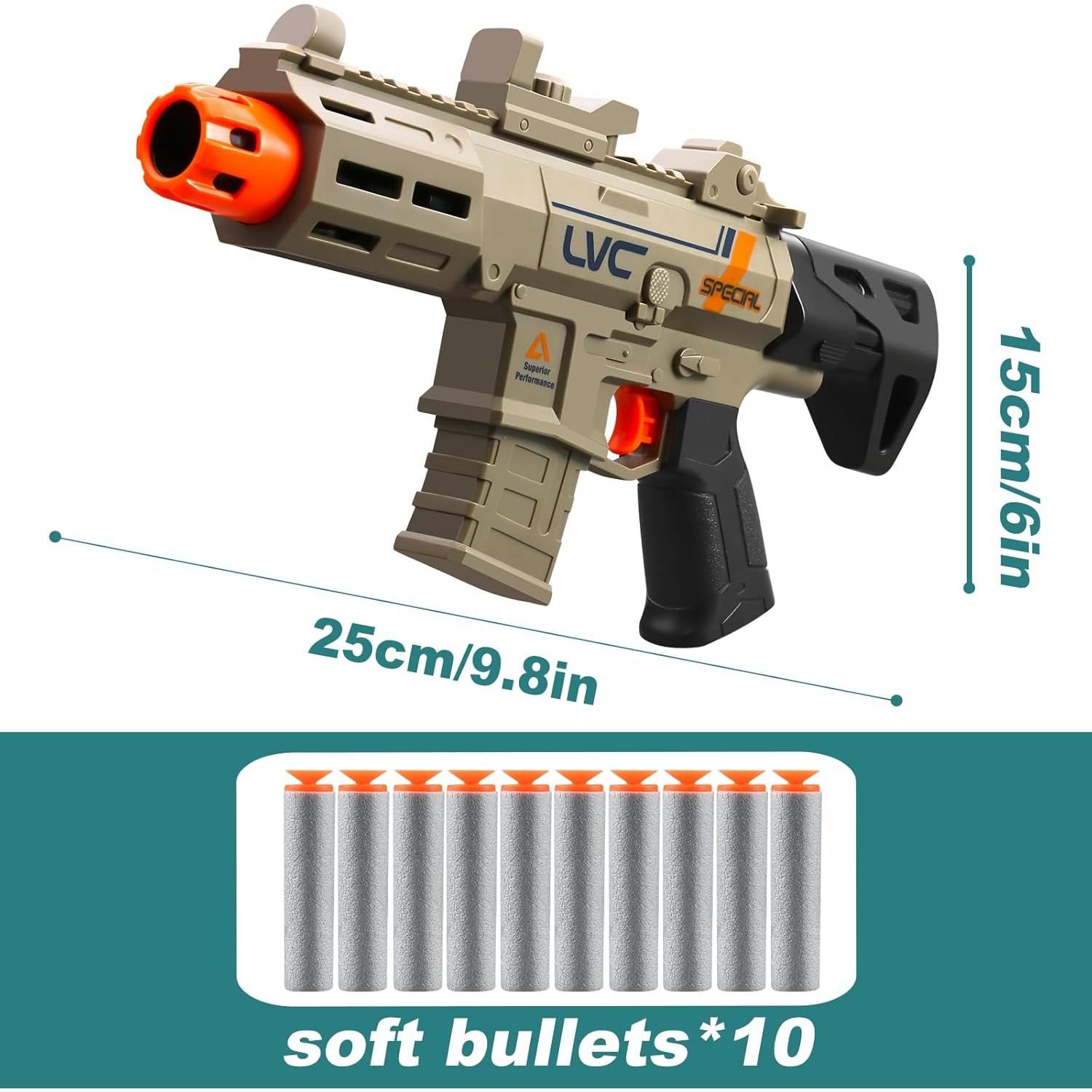Pistola de Juguete Kyliandi Marrón con 10 Balas Blandas