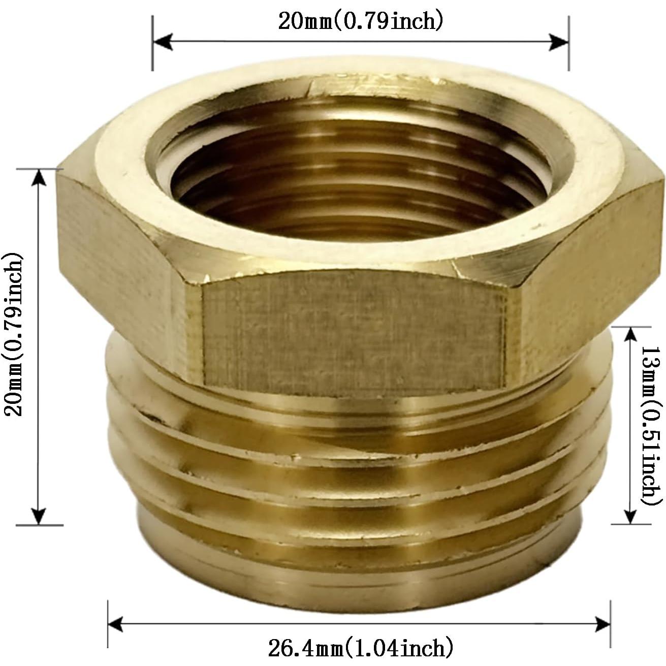 Adaptador de Manguera de Jardín XNTONG G1/2 a GHT 3/4