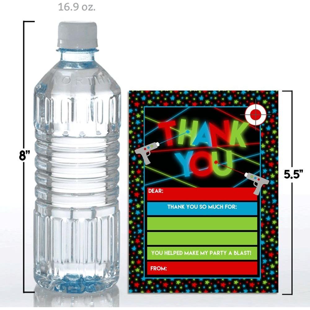 Tarjetas de Agradecimiento Laser Tag Amanda Creation 10 Pzas