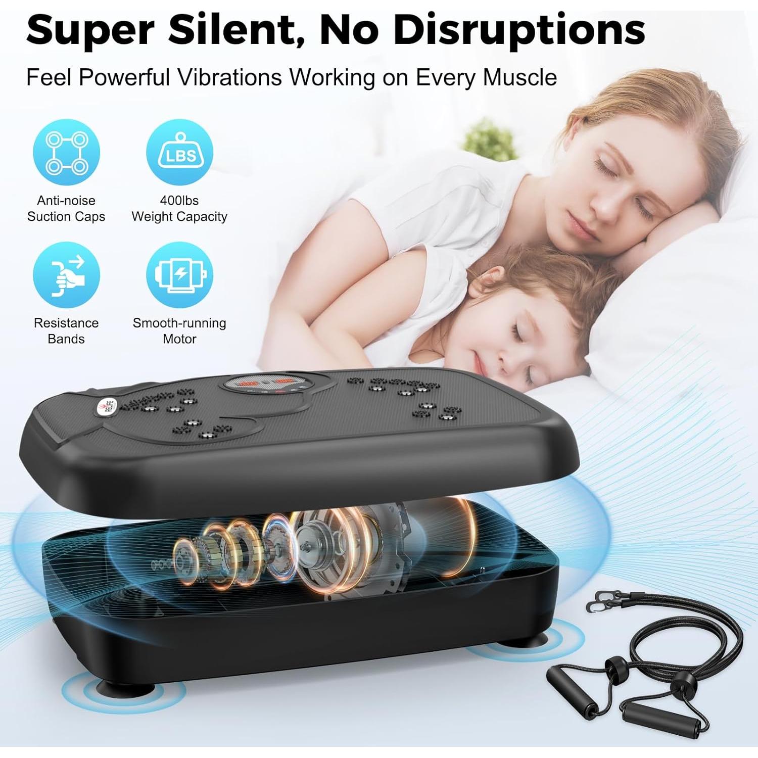 Plataforma Vibrante RELIFE BVP-320 con Bandas de Resistencia