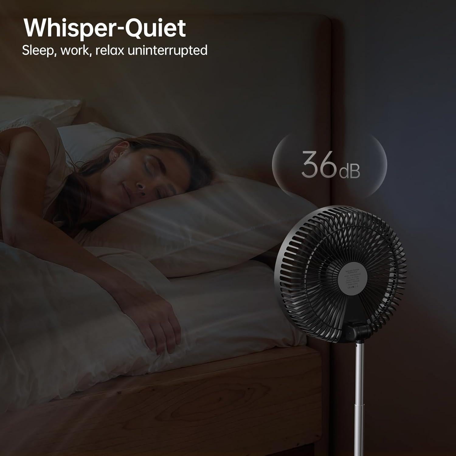 Ventilador de Pie TriPole KW64 Oscilante Recargable 8000mAh