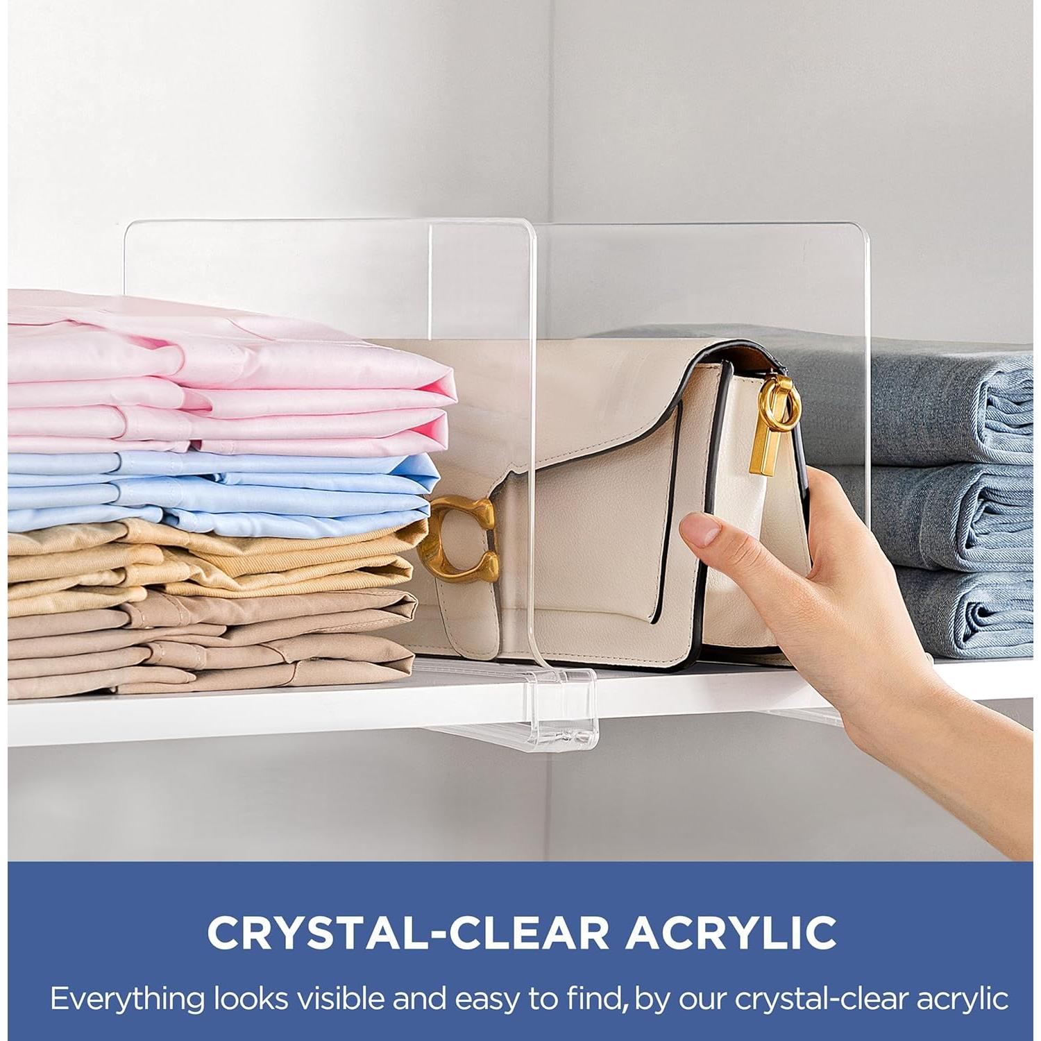 Organizadores de Closet HBlife 6 PCS Transparentes 28,66 cm