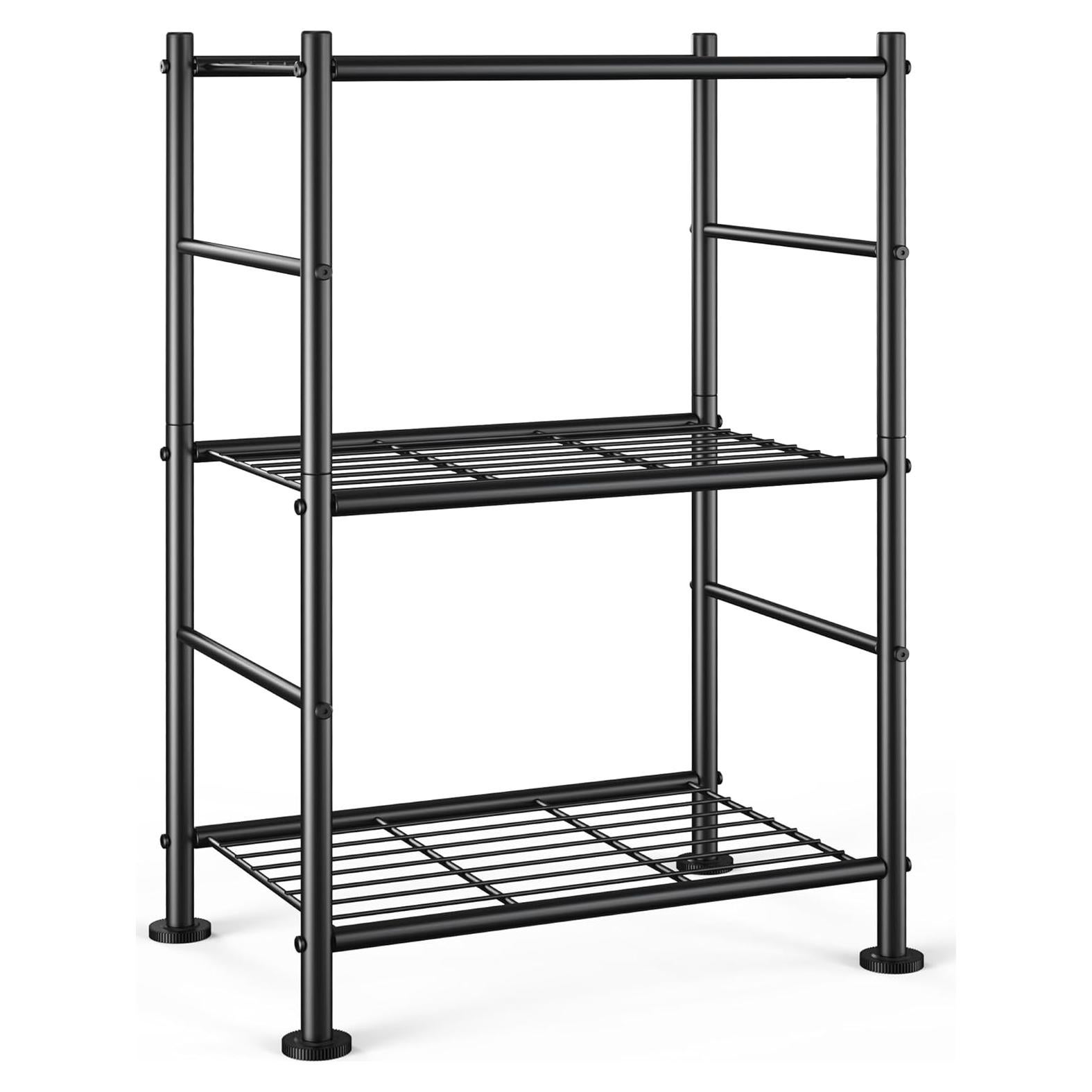 Estante de Metal Sakugi 3 Niveles 30x45x76 cm Negro