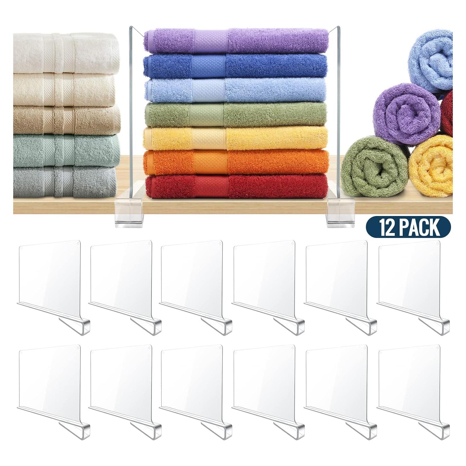 Divisores de Estante Acrílico Transparente BAUMFEUER 12 Pzas