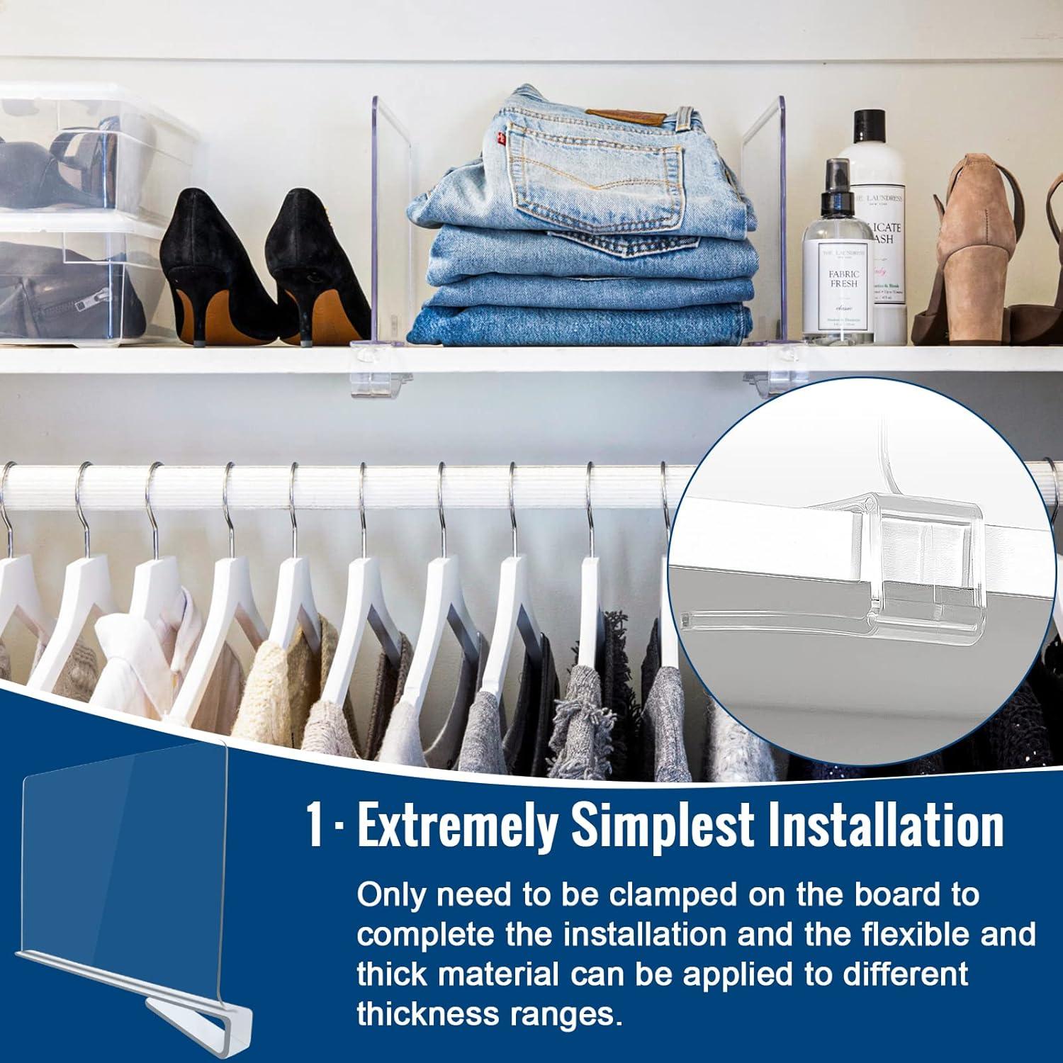 Divisores de Estante Acrílico Transparente BAUMFEUER 12 Pzas