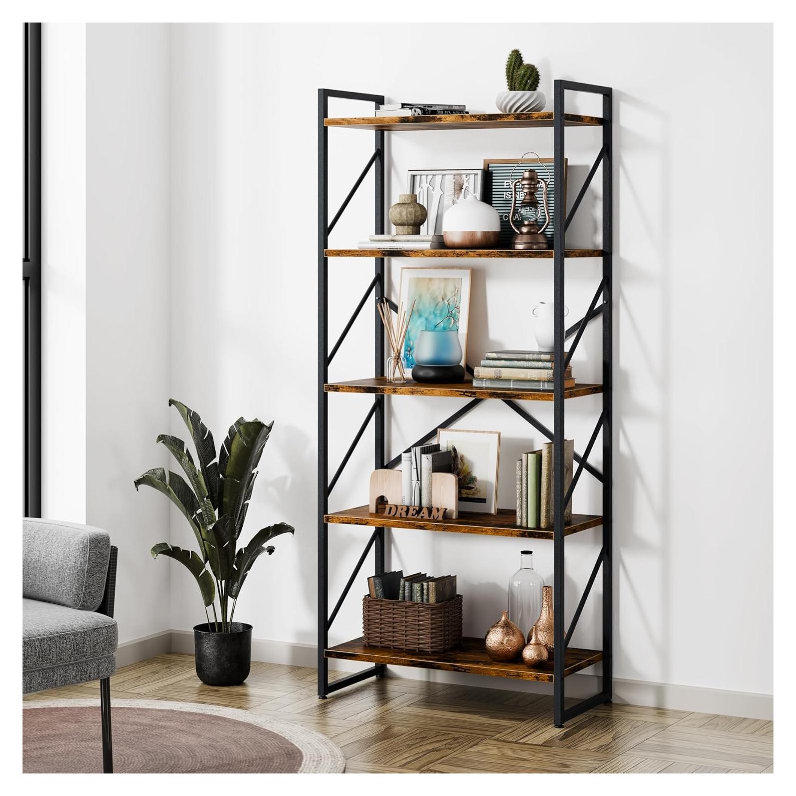 Estantería de 5 Niveles Shintenchi - Estante Industrial Marrón