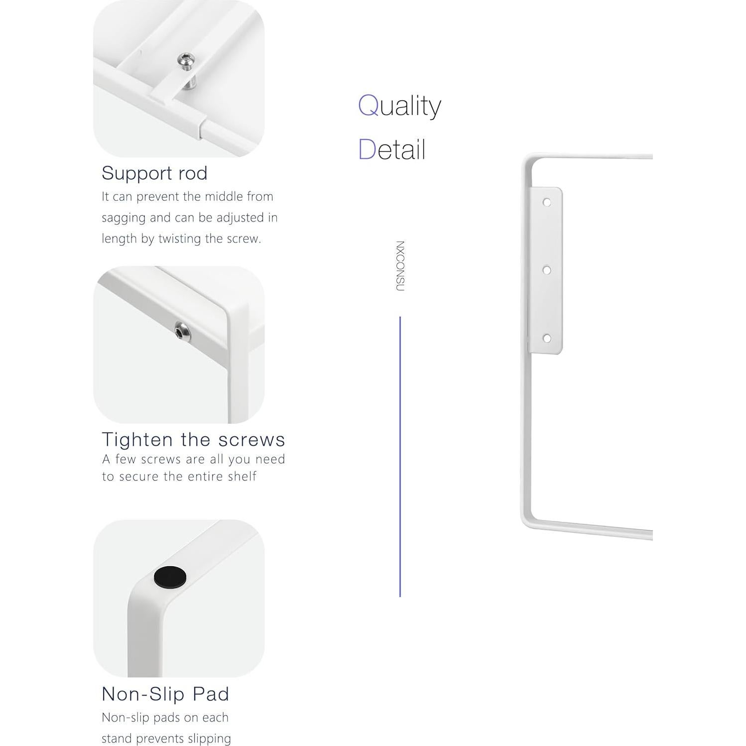 Estante Organizador Ajustable Nxconsu Blanco 35-62 cm