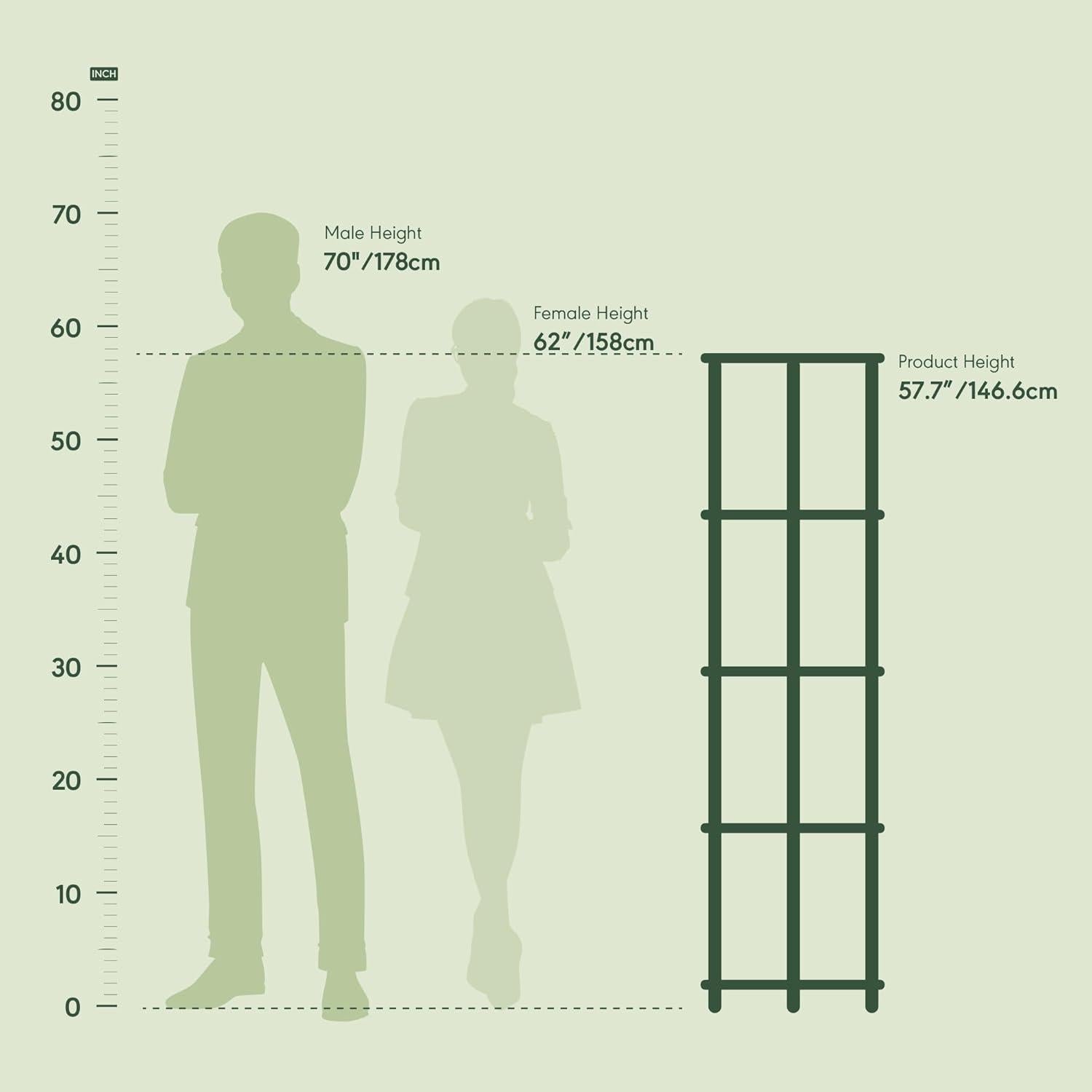 Estante de Esquina Furinno Turn-N-Tube 5 Niveles 29,5x29,5x146,7cm