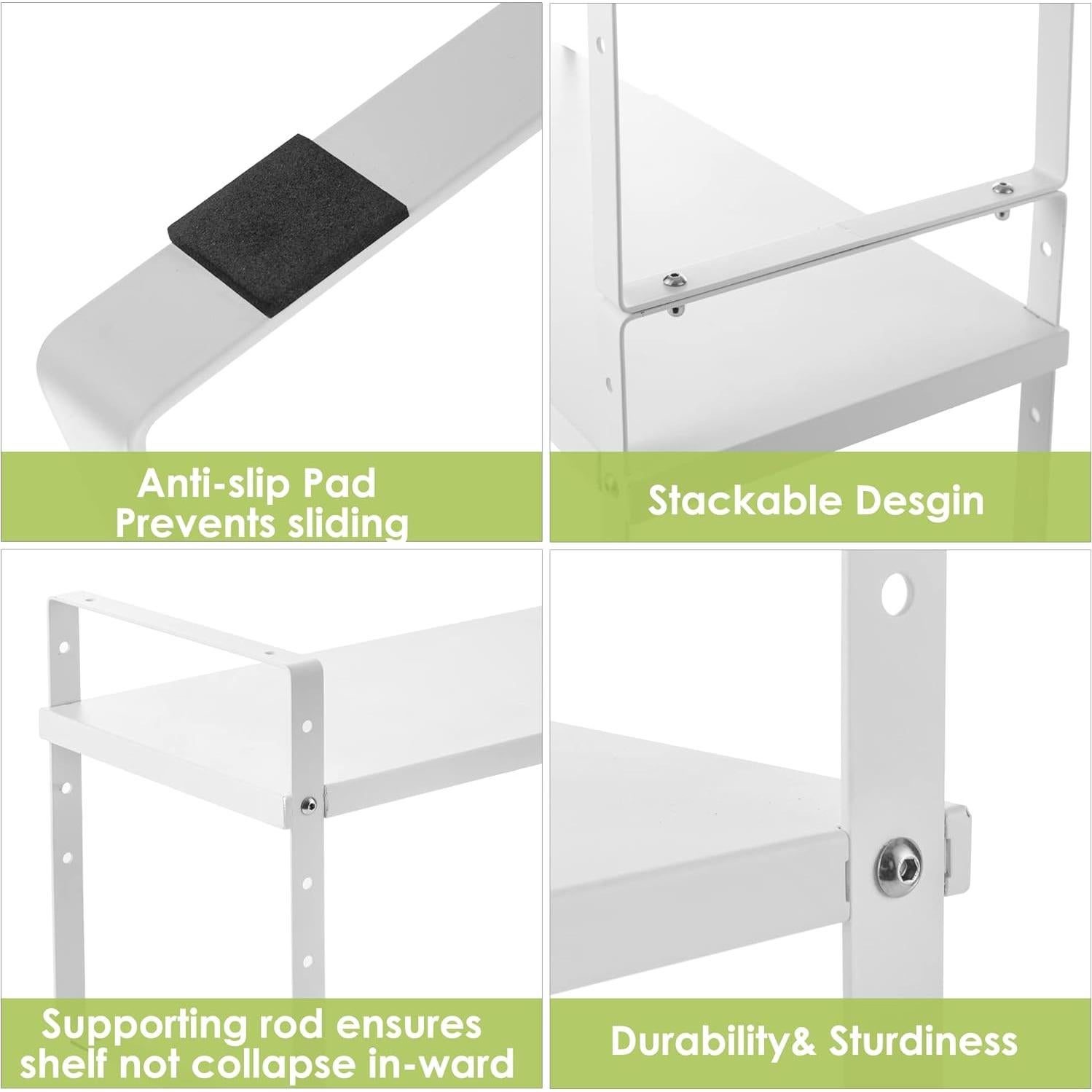Organizador de Estante Expandible Across-Star Blanco 2 Niveles