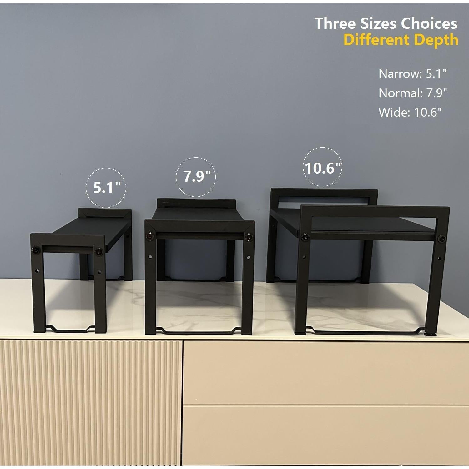 Organizador de Estante Expandible Urhomey 66 cm Negro