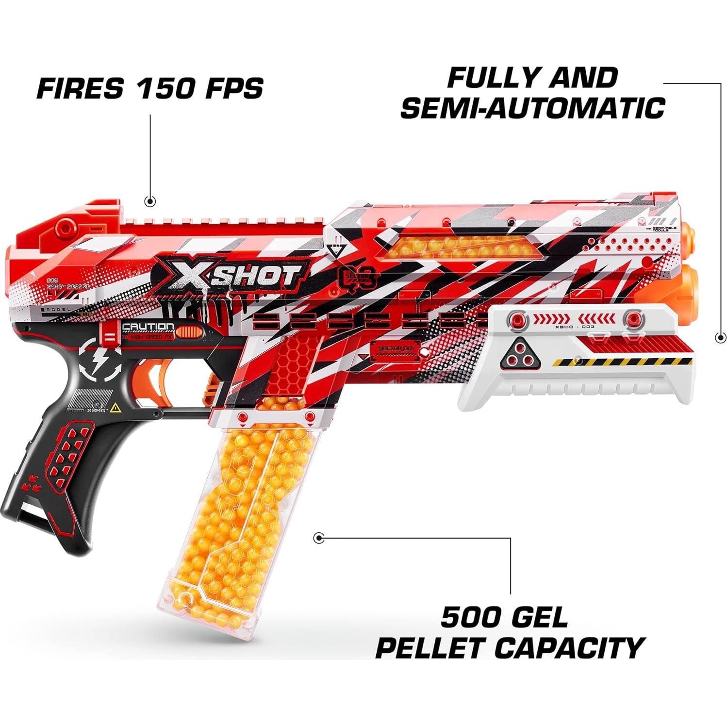 Blaster de Gel XShot Hyper Clutch ZURU 5000 Pellets 100 Capacidad