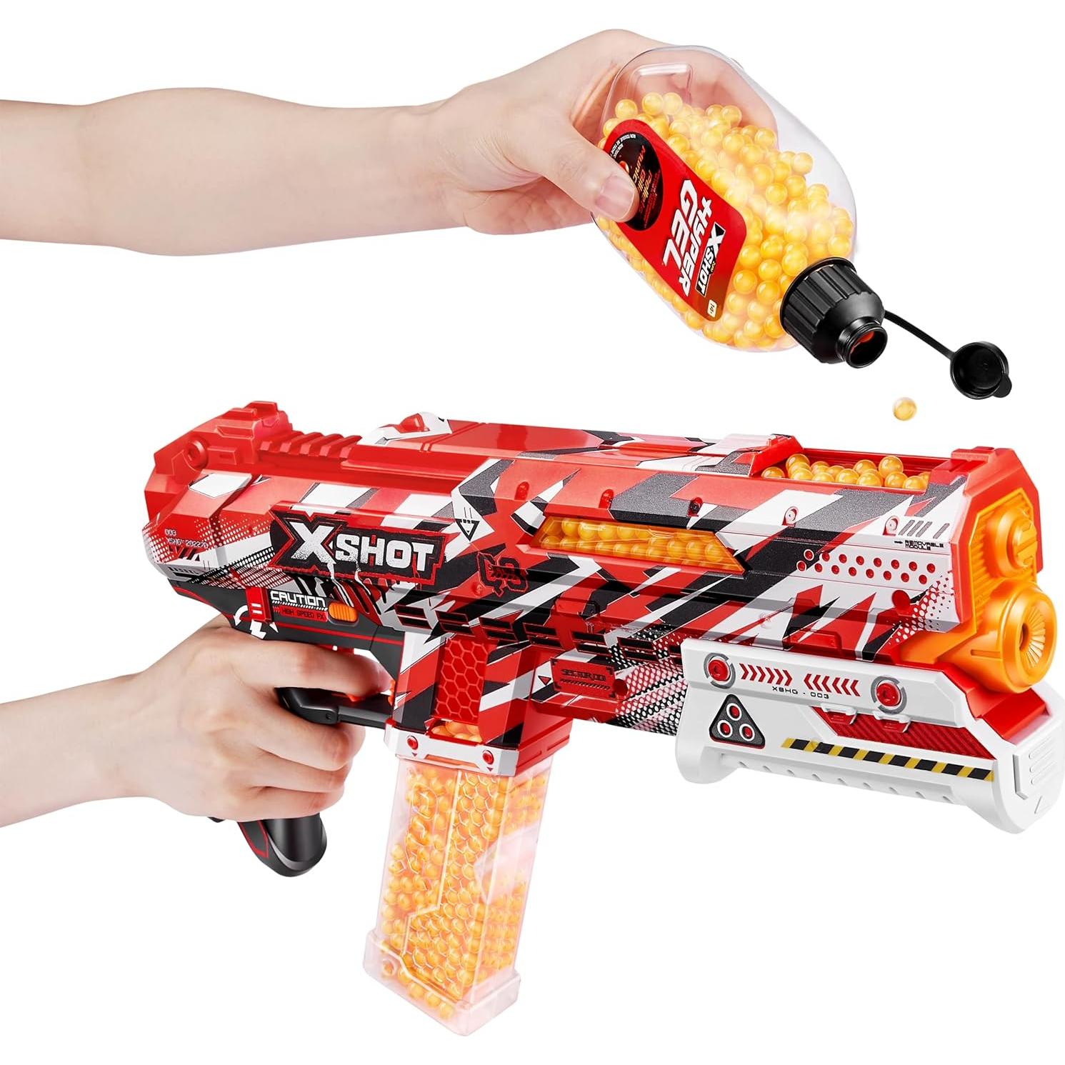 Blaster de Gel XShot Hyper Clutch ZURU 5000 Pellets 100 Capacidad