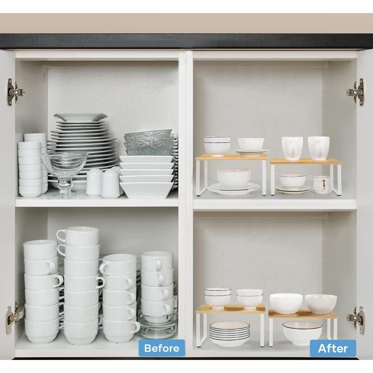 Organizador de Estantes de Cocina NEX, Apilable 2 Piezas