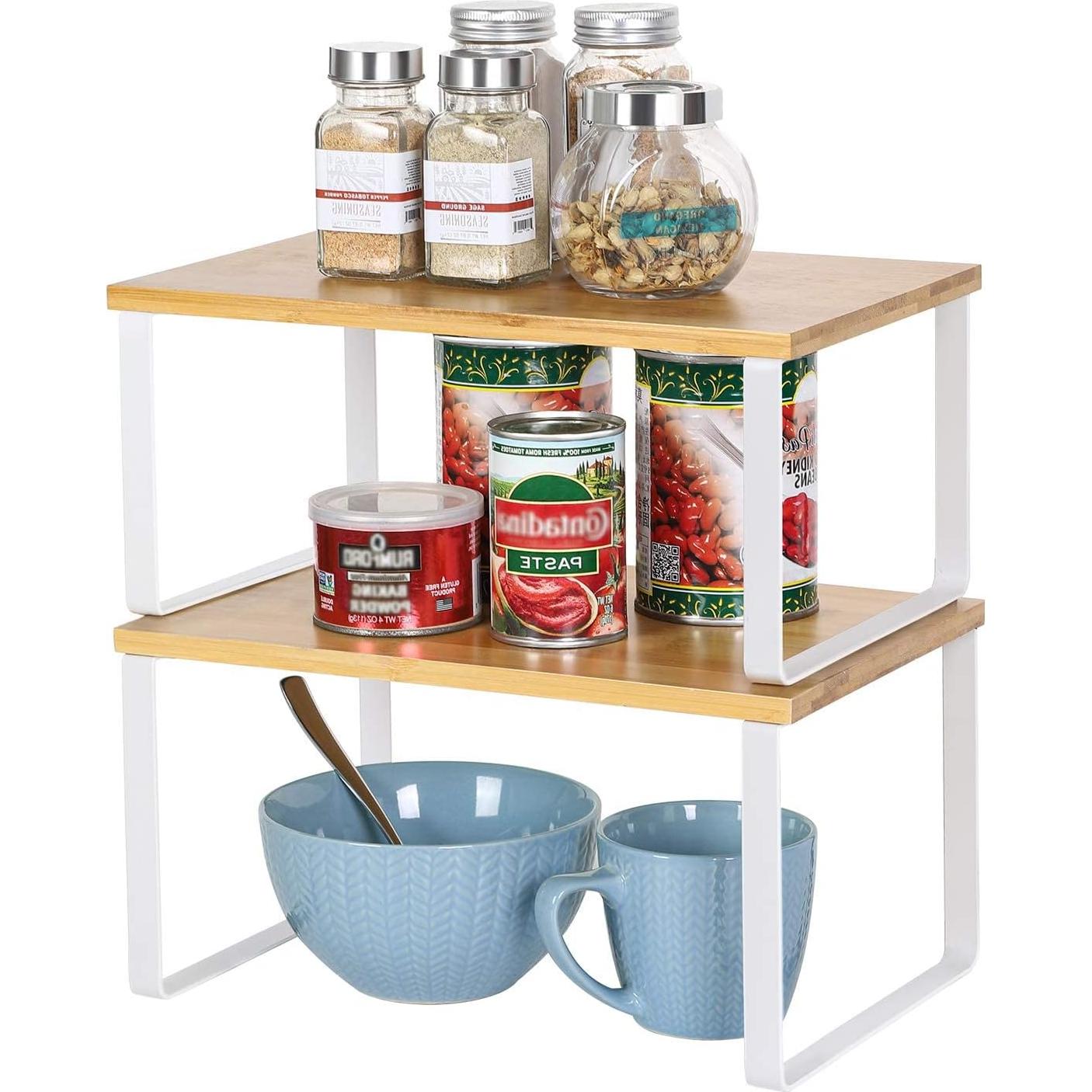 Organizador de Estantes de Cocina NEX, Apilable 2 Piezas